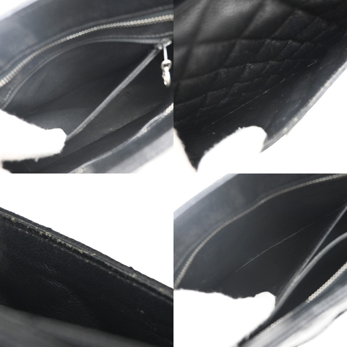 CHANEL Medallion Matelasse Shoulder Bag Grained Calfskin Leather Black 620RF881