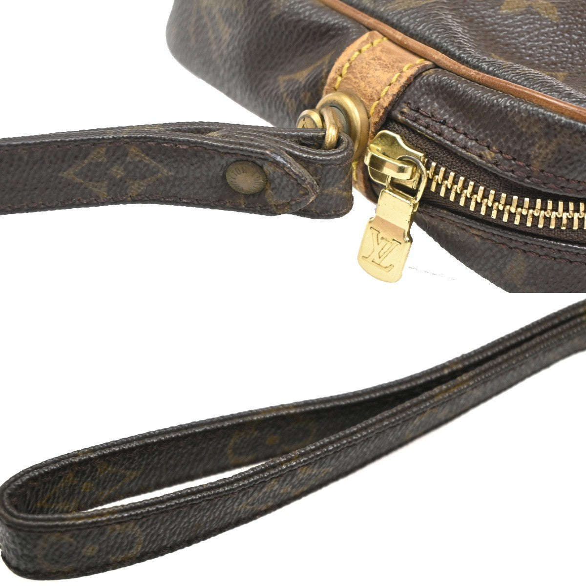 LOUIS VUITTON Marly Dragonne GM Clutch Hand Bag Monogram Brown M51825 62KC196