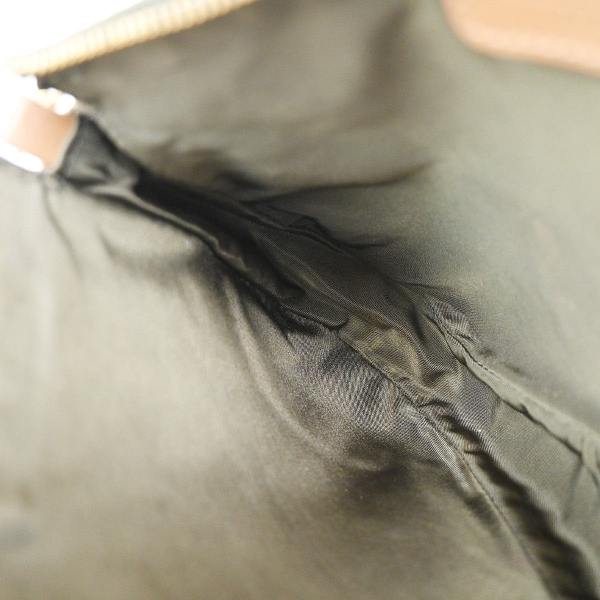 CHRISTIAN DIOR Logo Saddle Shoulder Bag Canvas Leather Green Spain 98EF916