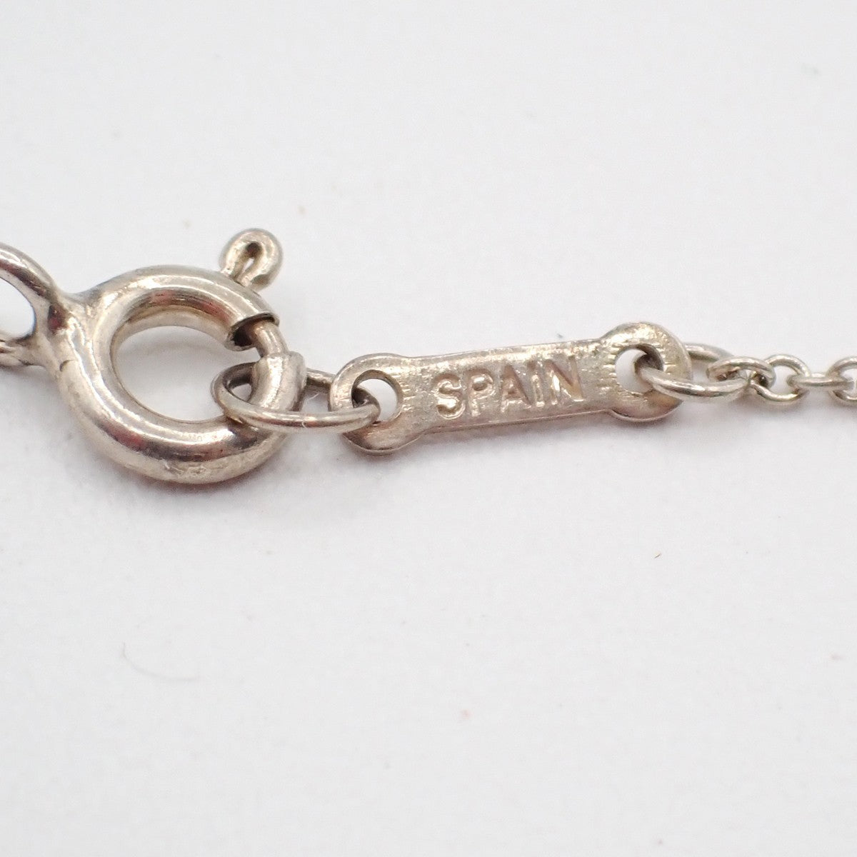 TIFFANY & CO. Logo Open Heart 16mm Chain Necklace Silver AG925 Spain 63TA574