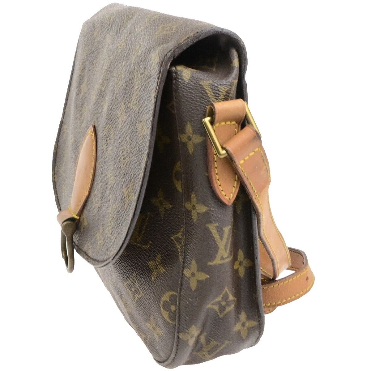 LOUIS VUITTON Saint Cloud GM Shoulder Bag Monogram Leather Brown M51242 64FB512