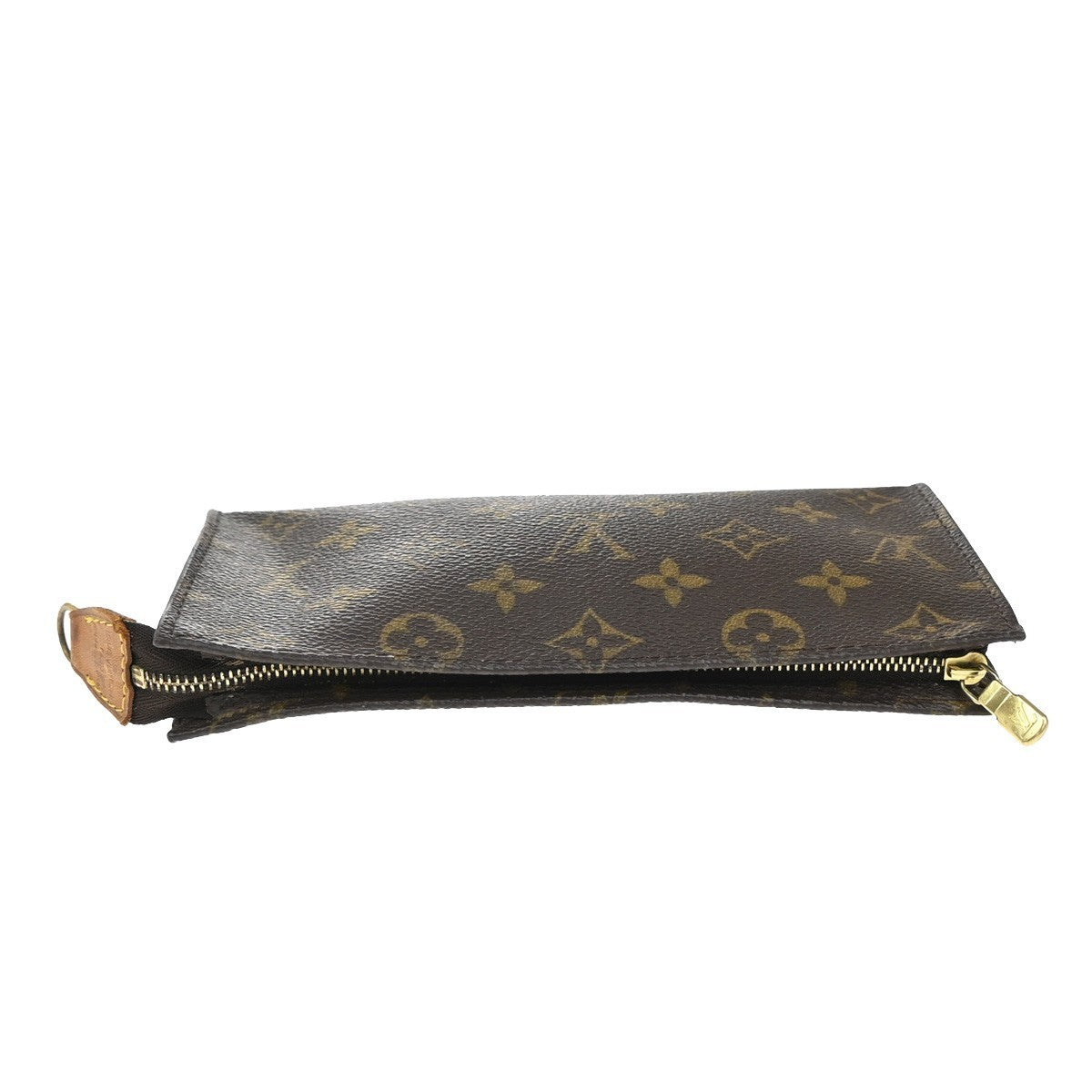 LOUIS VUITTON Logo BUCKET GM Pouch Bag Monogram Leather Brown France 04KP002
