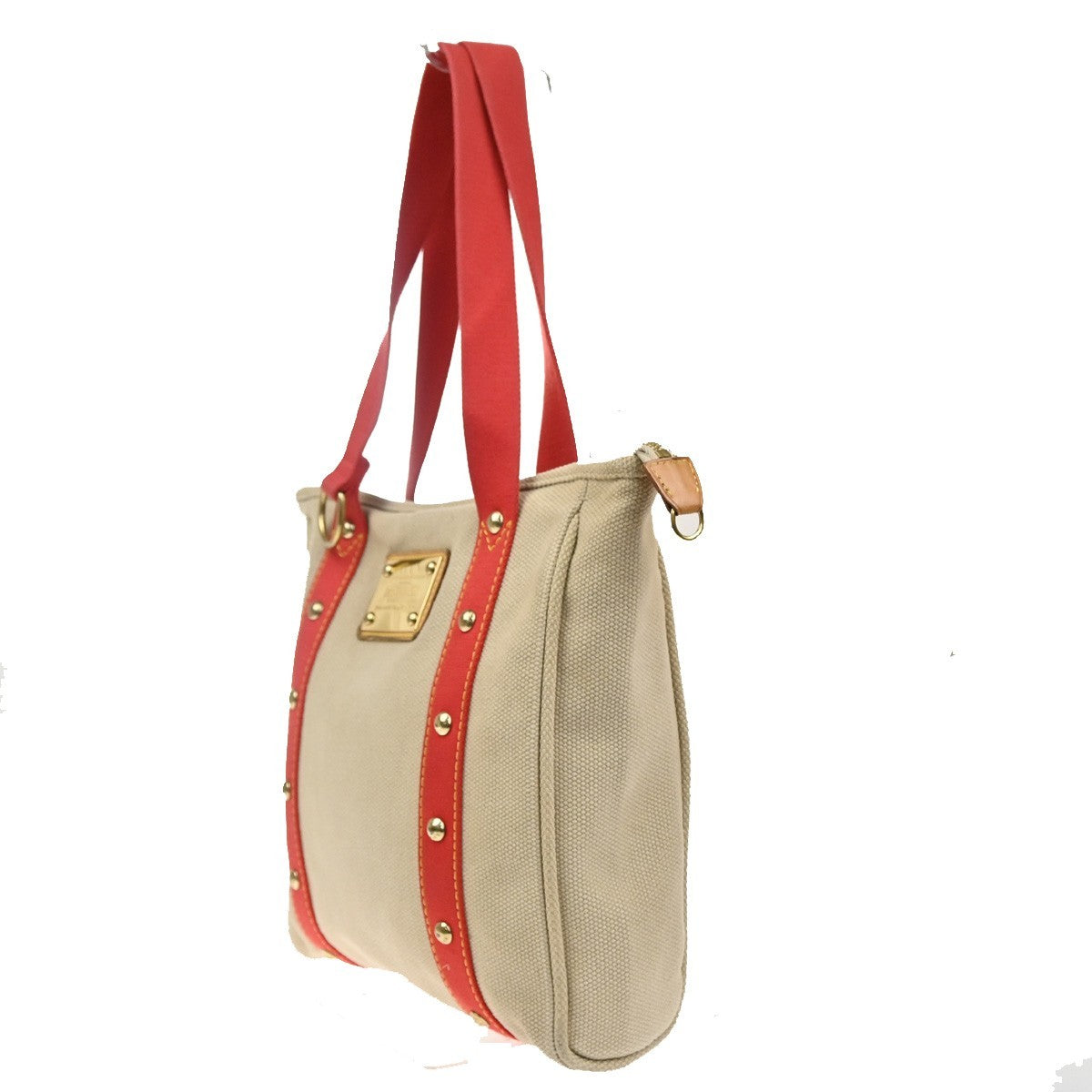 LOUIS VUITTON Cabas MM Shoulder Bag Antigua Canvas Leather Beige M40035 88MA592