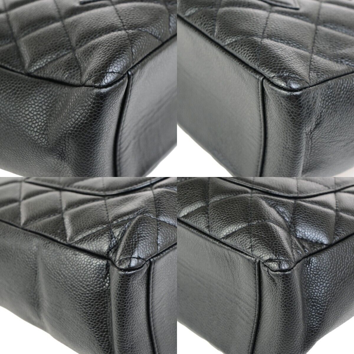 CHANEL CC Logo PST Chain Shoulder Bag Grained Calfskin Leather BK GHW 644RK686