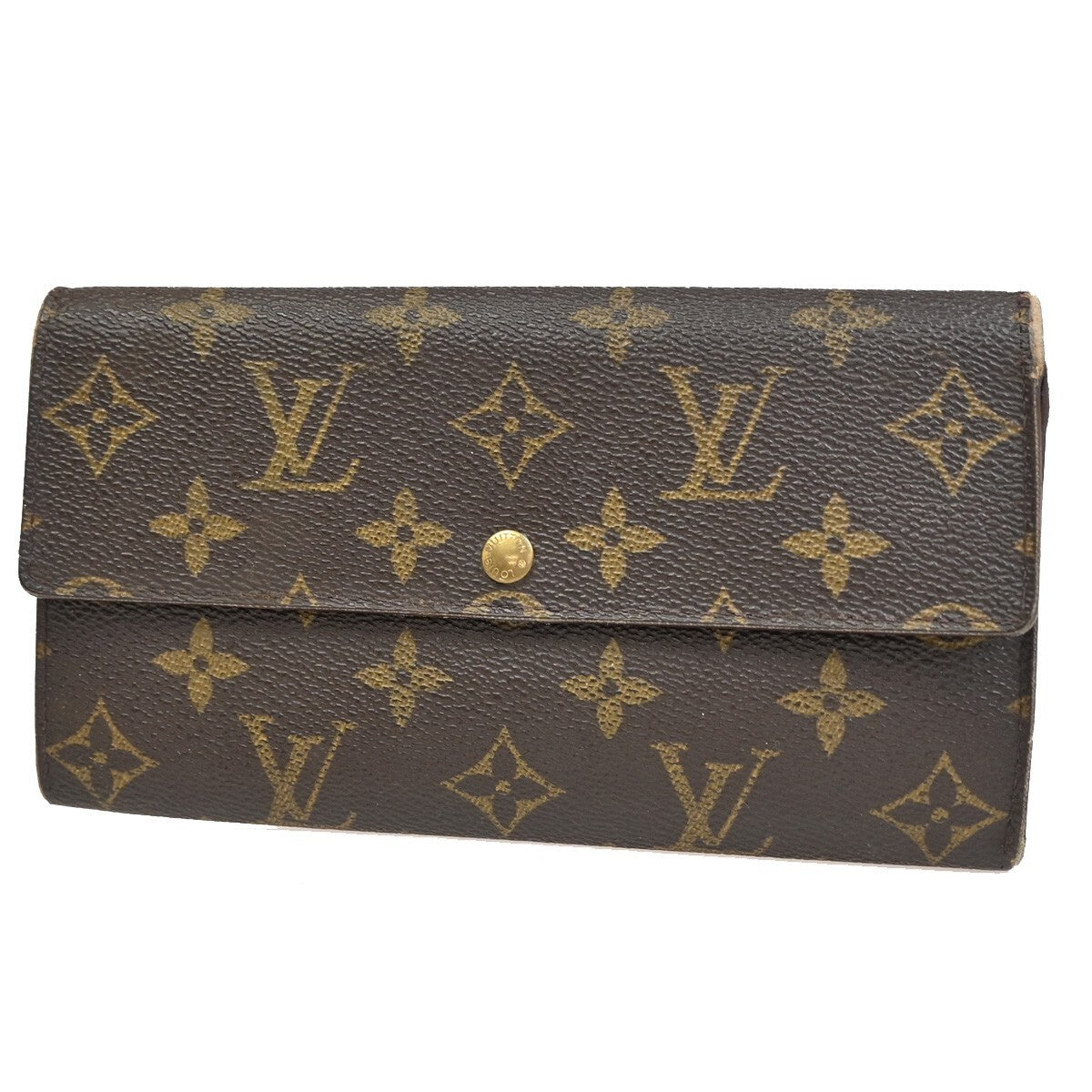 LOUIS VUITTON Porte Monnaie Credit Long Wallet Monogram Leather M61725 01FB564