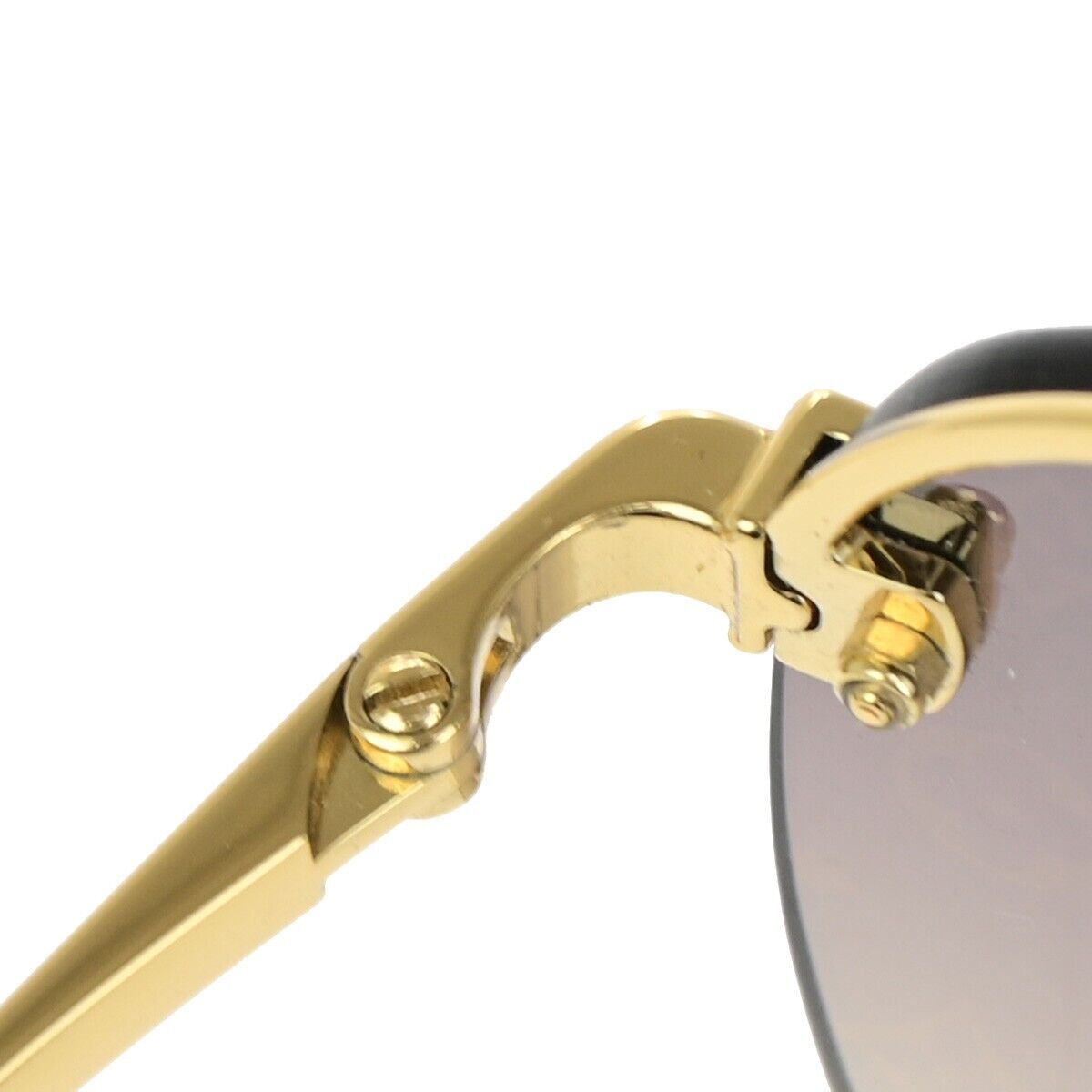 LOUIS VUITTON Clockwise Sunglasses Eye Wear Monogram Metal Gold Z1020E 81YG537