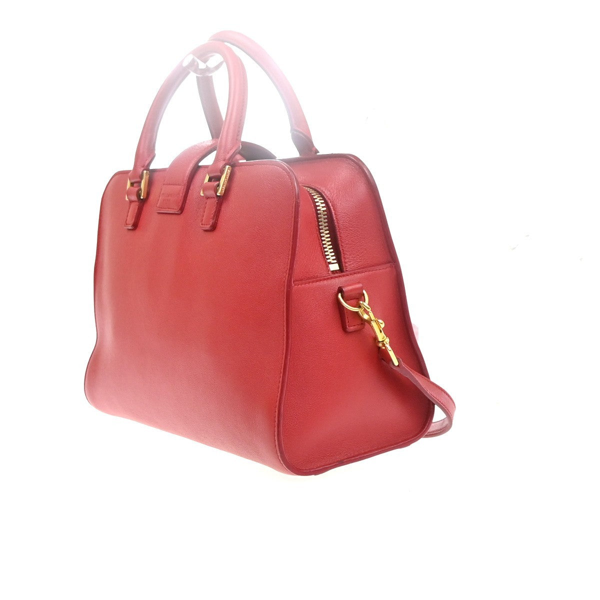 SAINT LAURENT Baby Cabas YSL 2way Shoulder Hand Bag Leather Red Italy 97RL889