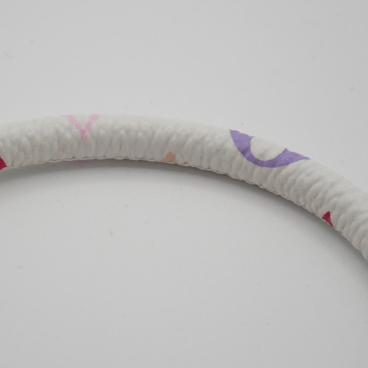 LOUIS VUITTON Luck It Bracelet Monogram Multi Leather White GHW M6604F 34AA176