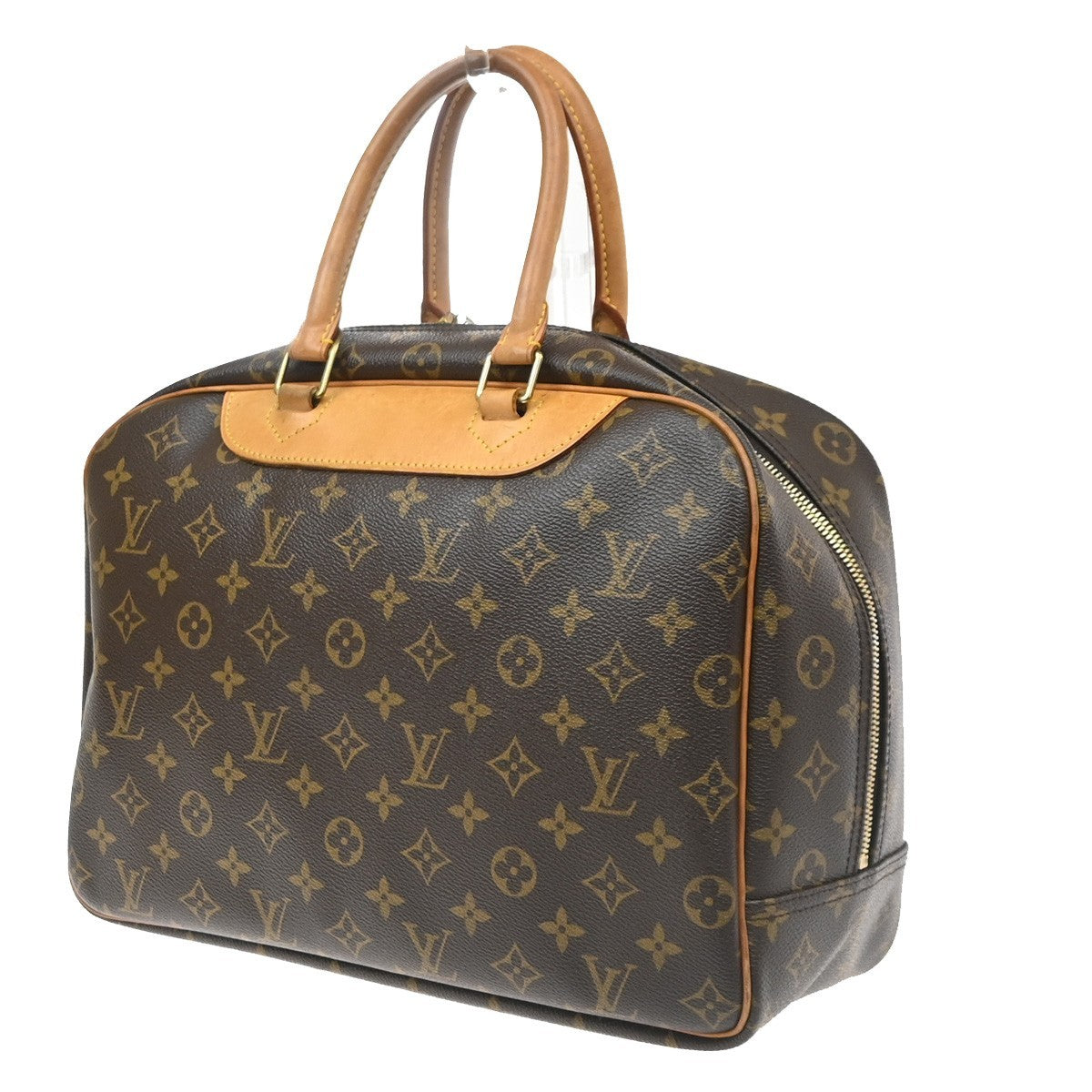 LOUIS VUITTON LV Logo Deauville Hand Bag Monogram Leather Brown M47270 70SA162