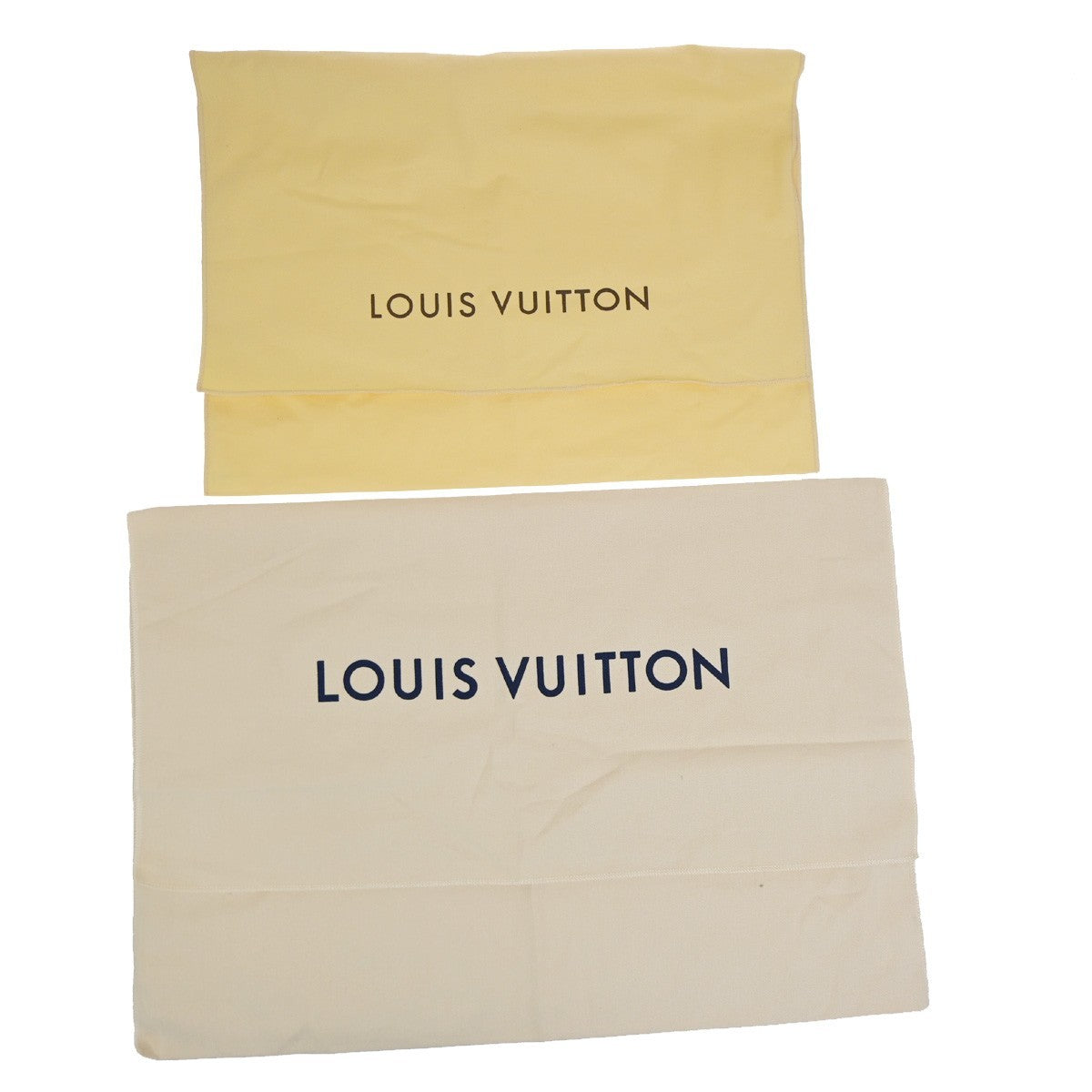 LOUIS VUITTON Logo 10 Set Dust Bags Drawstring Canvas Cotton Beige Brown 09DA261