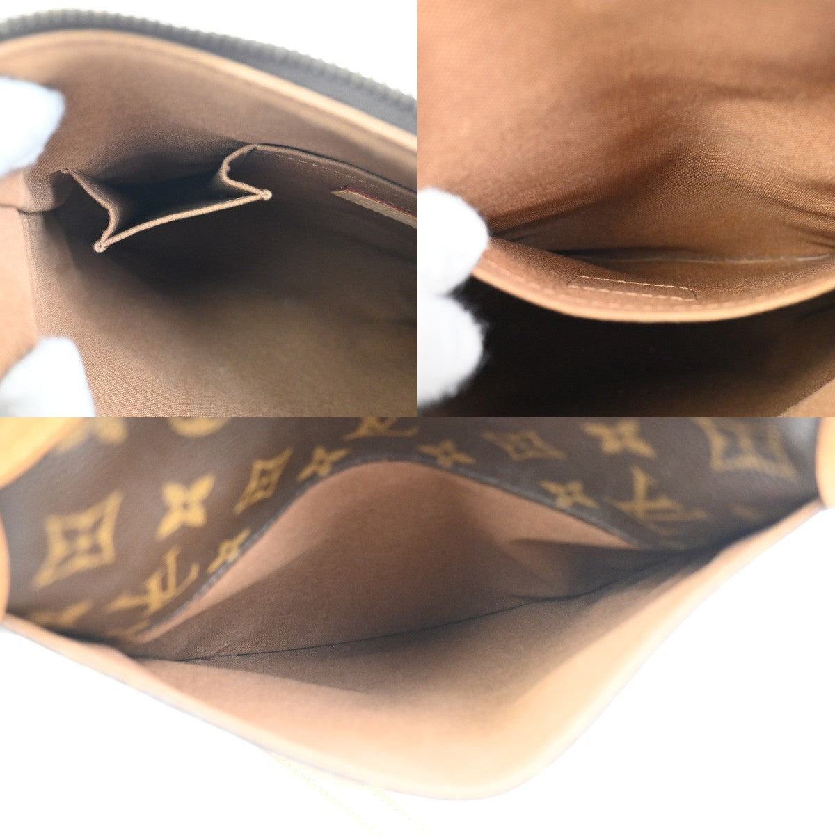 LOUIS VUITTON Odeon PM Shoulder Bag Monogram Leather Brown Spain M56390 95MA030