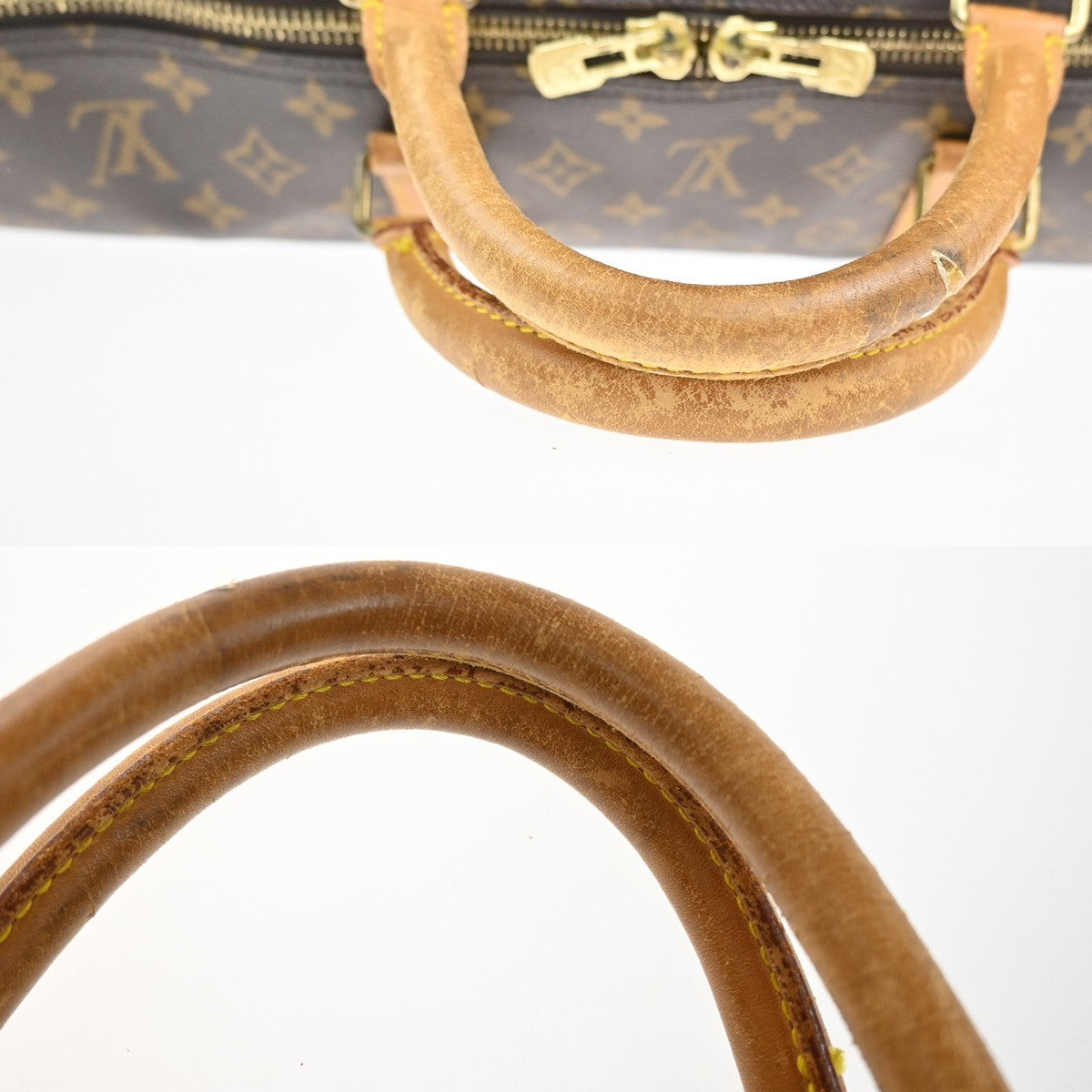 LOUIS VUITTON Keepall 60 Travel Hand Bag Monogram Leather Brown M41422 70YH864