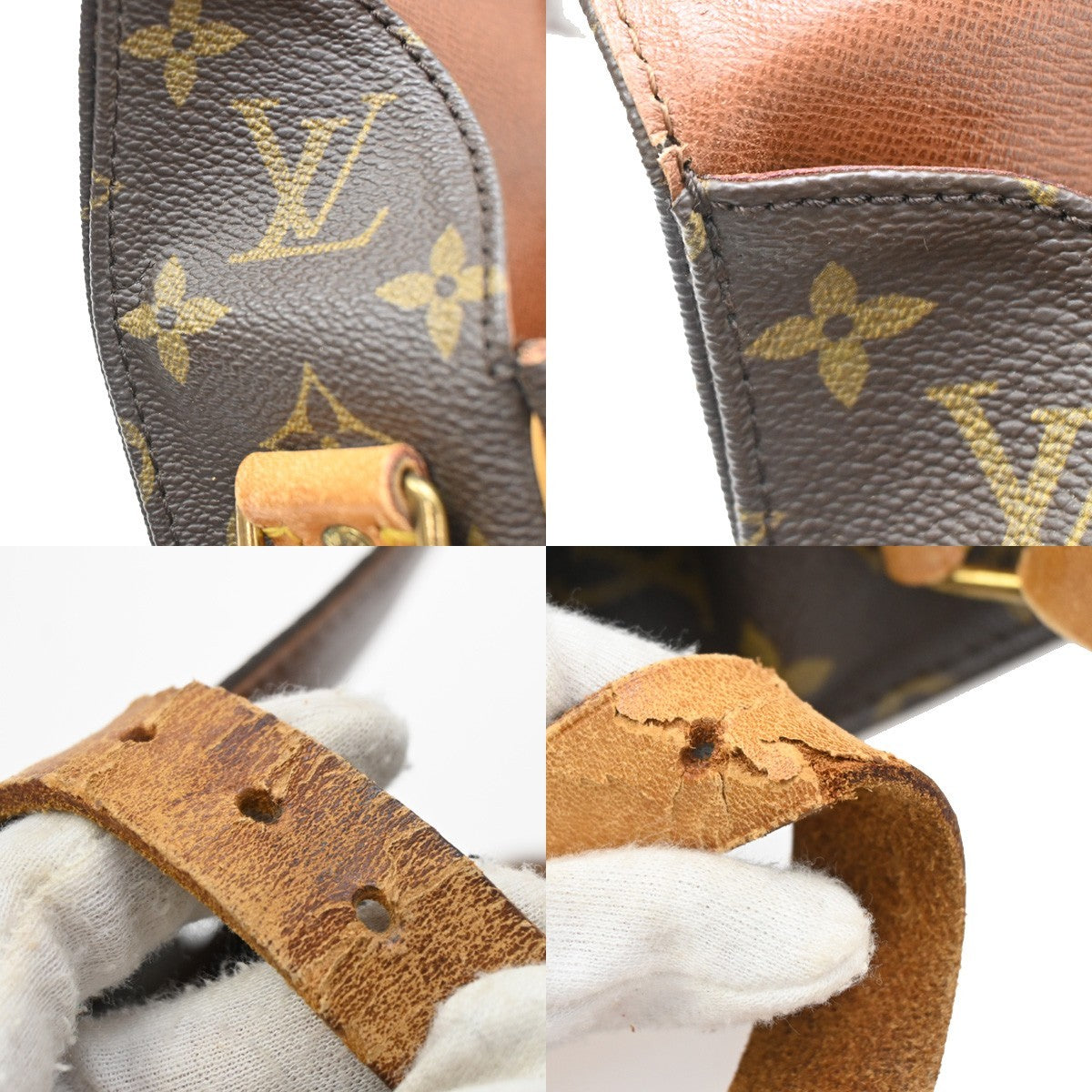 LOUIS VUITTON Cartouchiere MM Shoulder Bag Monogram Leather Brown M51253 35KB438