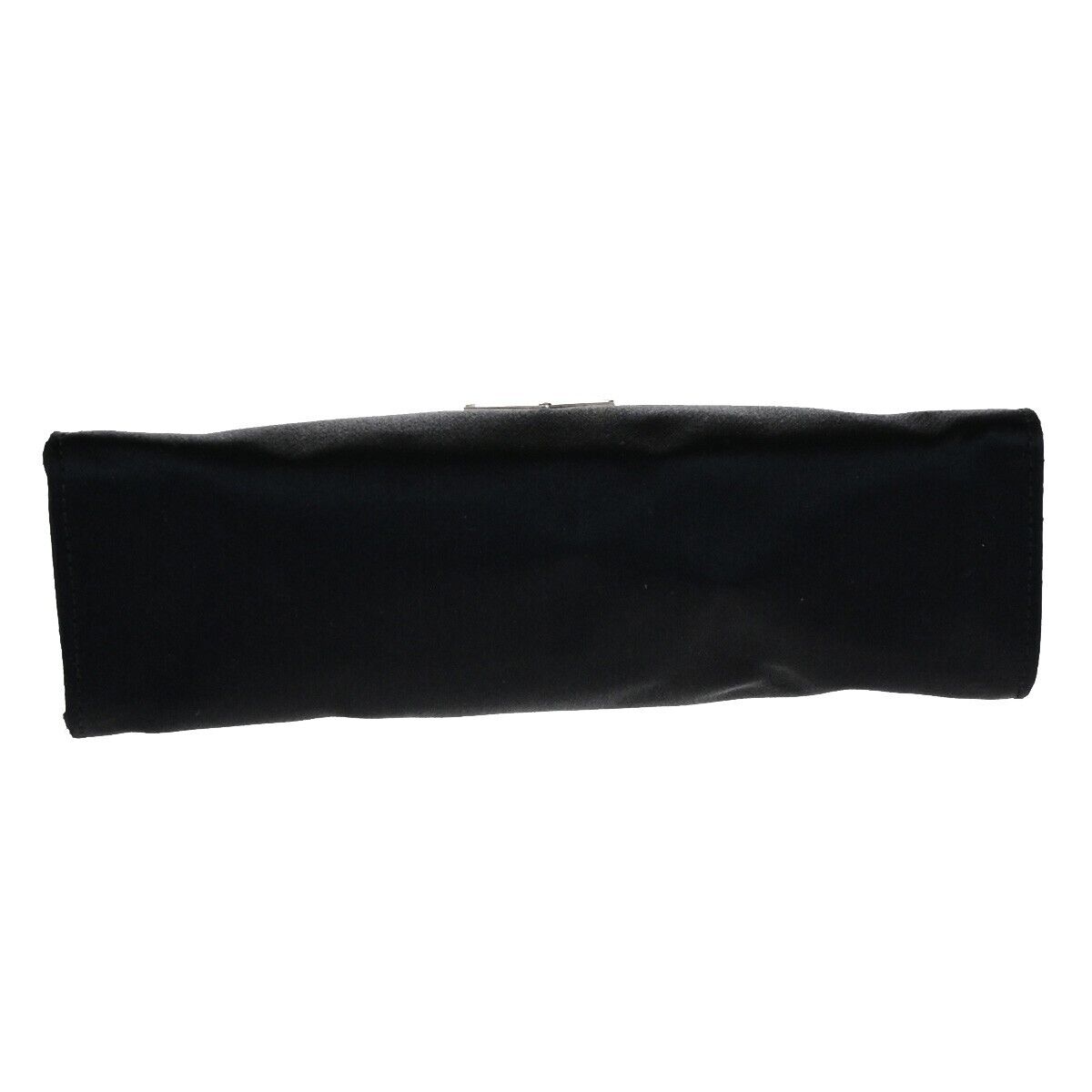PRADA Logo Pouch Bag Nylon Black Nero Silver Made in Italy 63EB413