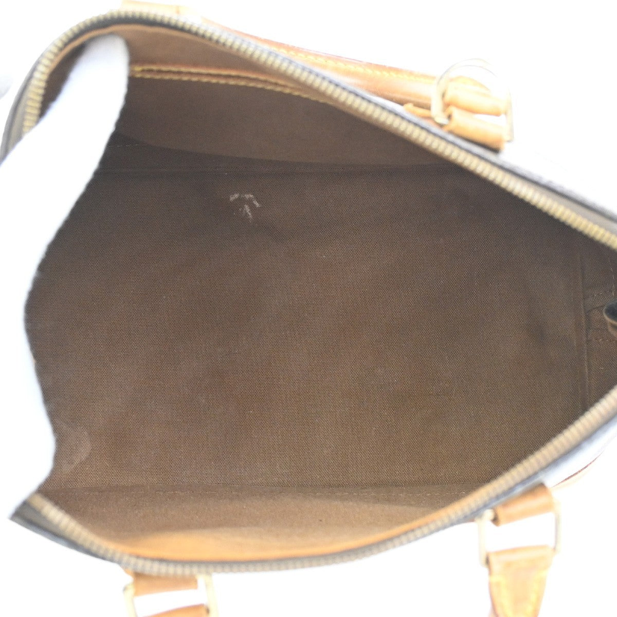 LOUIS VUITTON LV Logo Alma Hand Bag Monogram Leather Brown France M51130 67DA178