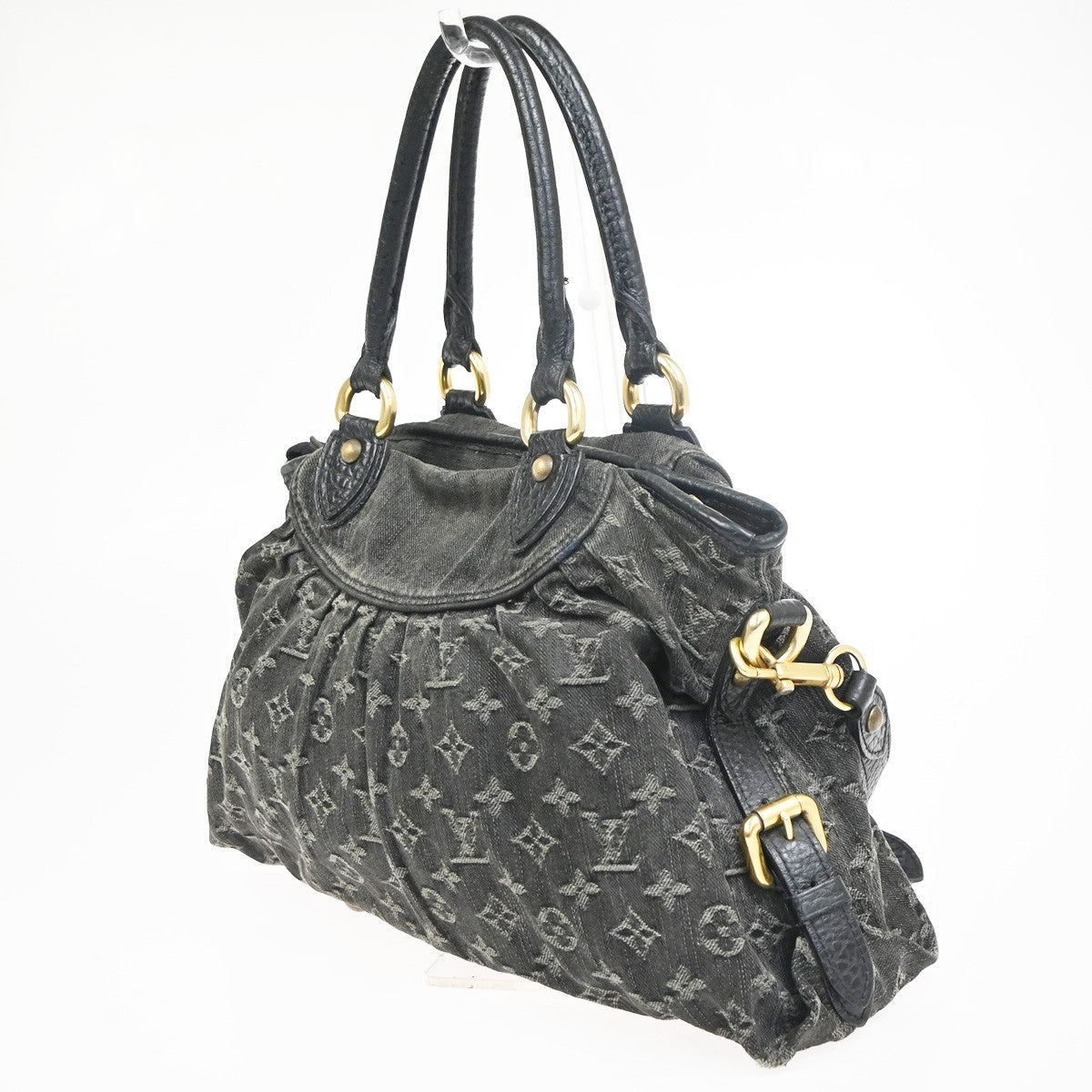 LOUIS VUITTON Neo Cabby MM 2Way Shoulder Bag Monogram Denim BK M95351 632CA773