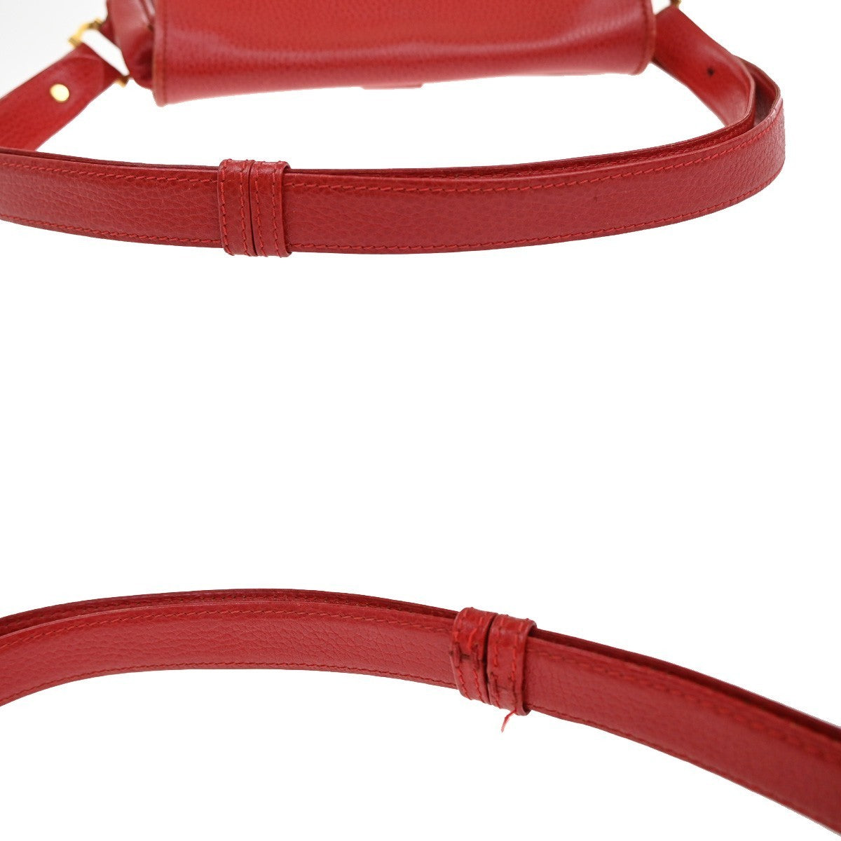 Cartier Must Line Flap Shoulder Crossbody Bag Leather Red GHW Italy 35MA116