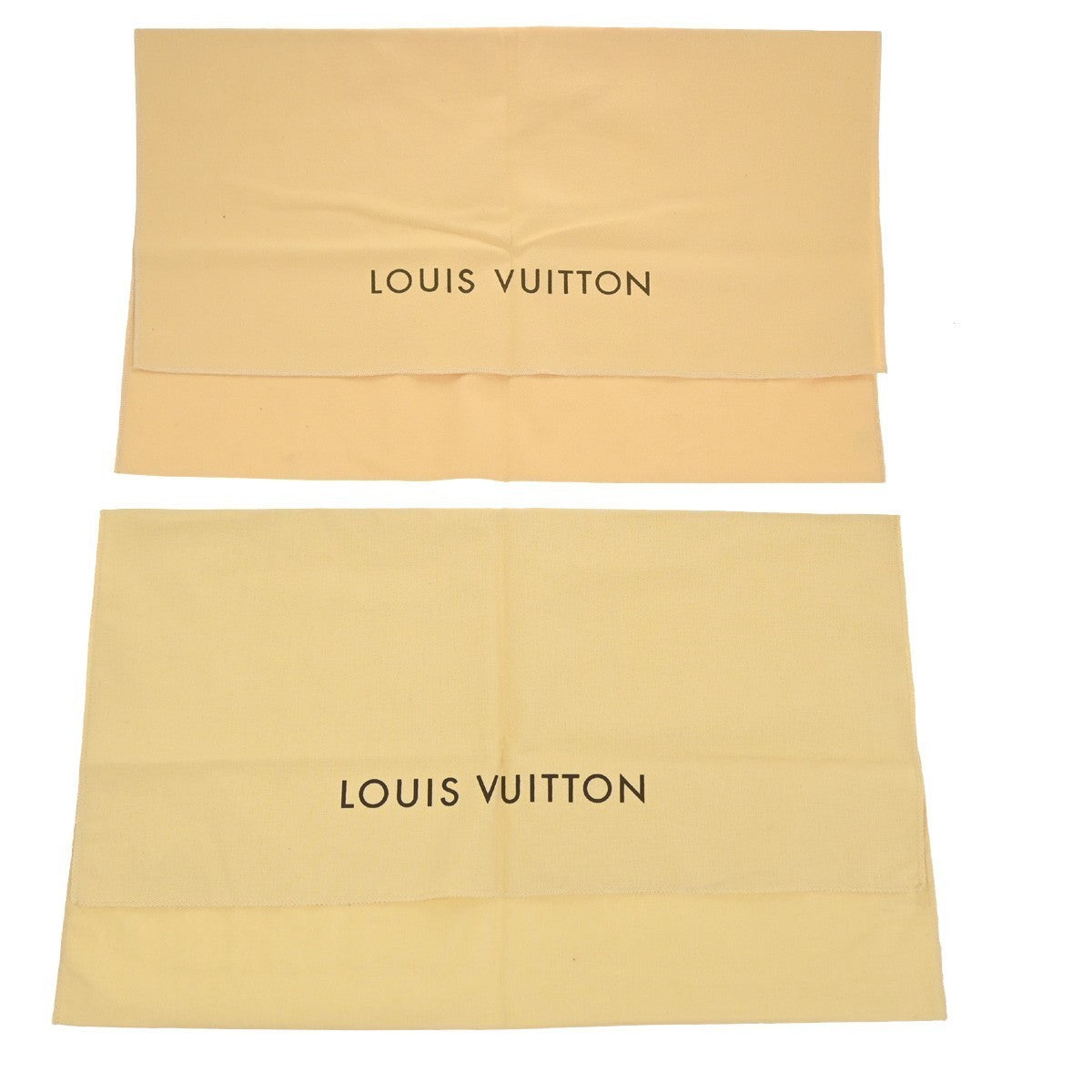 LOUIS VUITTON Logo 10 Set Dust Bag Drawstring Canvas Cotton Beige Brown 09KP045