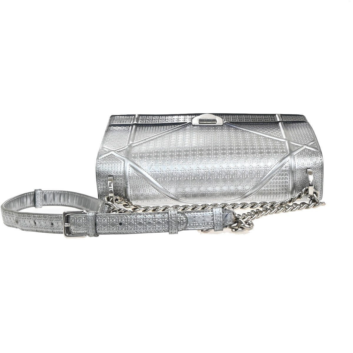 CHRISTIAN DIOR Ombre Diorama Archicannage Chain Shoulder Bag Leather 50RL945