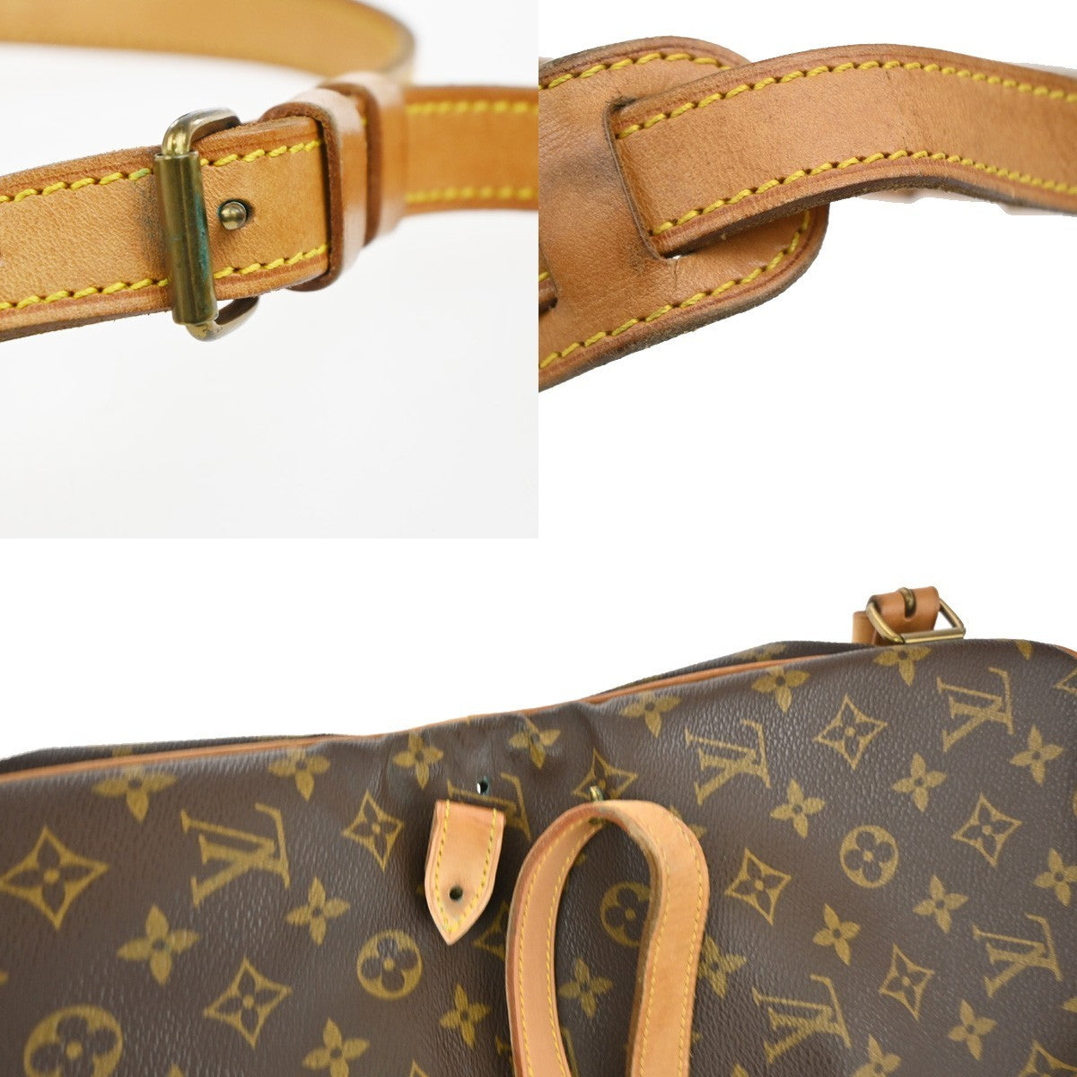 LOUIS VUITTON Logo Saumur 30 Shoulder Bag Monogram Leather BN USA M42256 74MA145