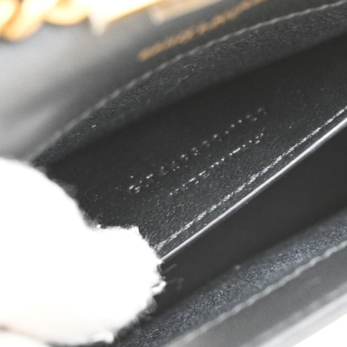 SAINT LAURENT YSL 2Way Dot Chain Shoulder Clutch Bag Yellow Black GHW 45RF959