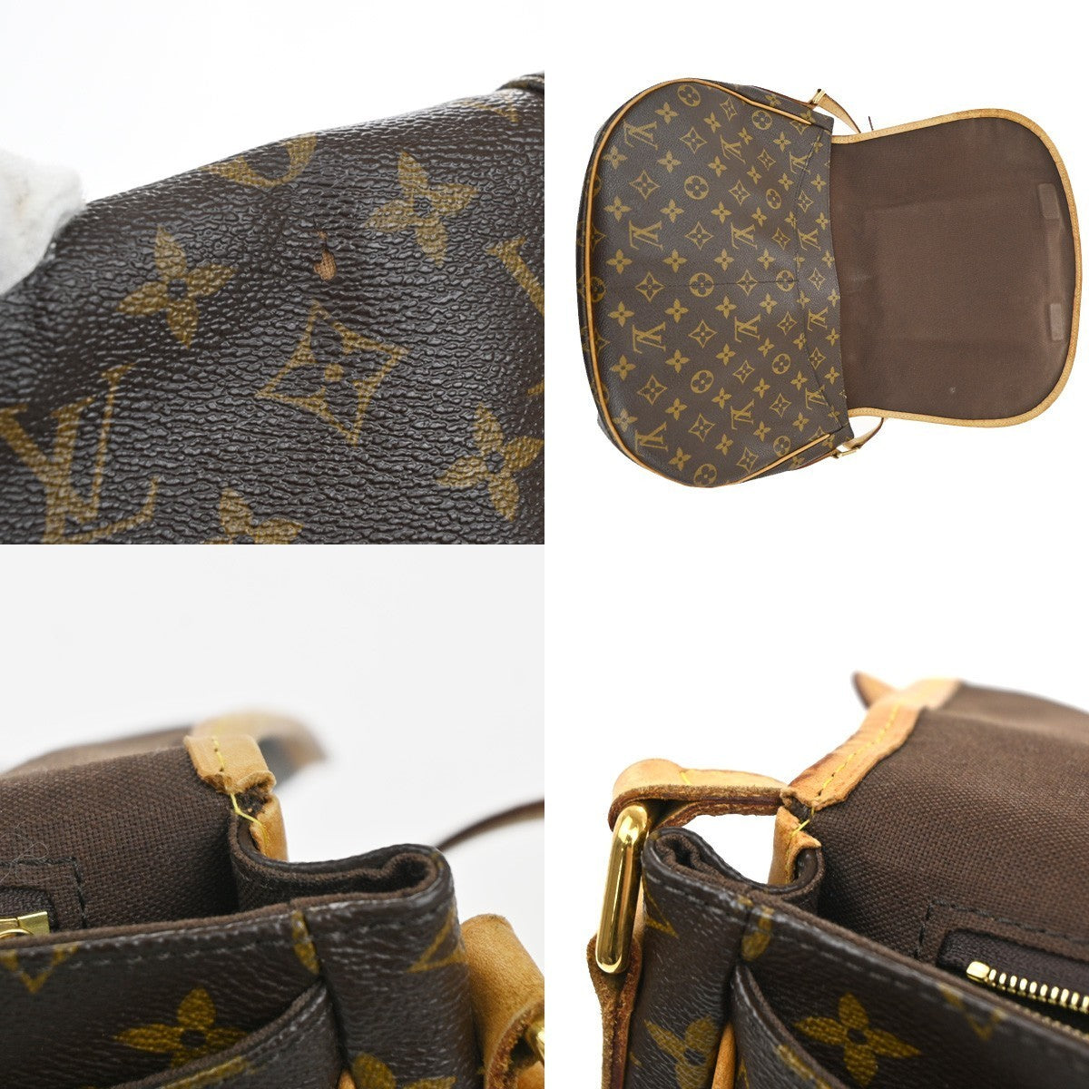LOUIS VUITTON Menilmontant MM Shoulder Bag Monogram Leather BN M40473 73KC138