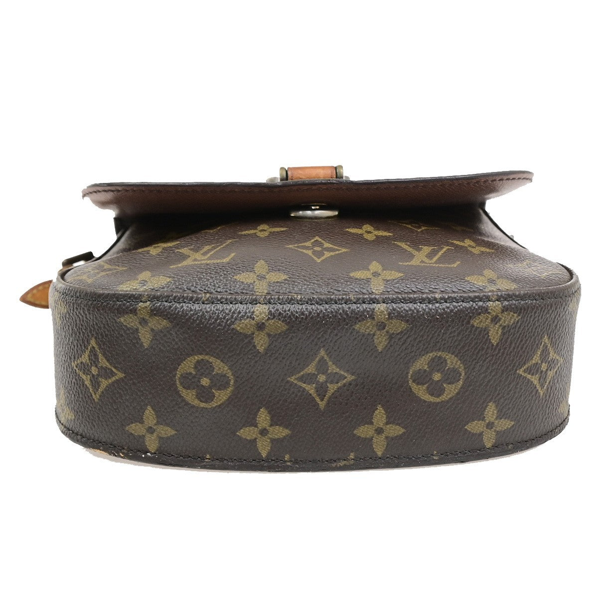 LOUIS VUITTON Saint Cloud MM Shoulder Bag Monogram Leather Brown M51243 36PA097