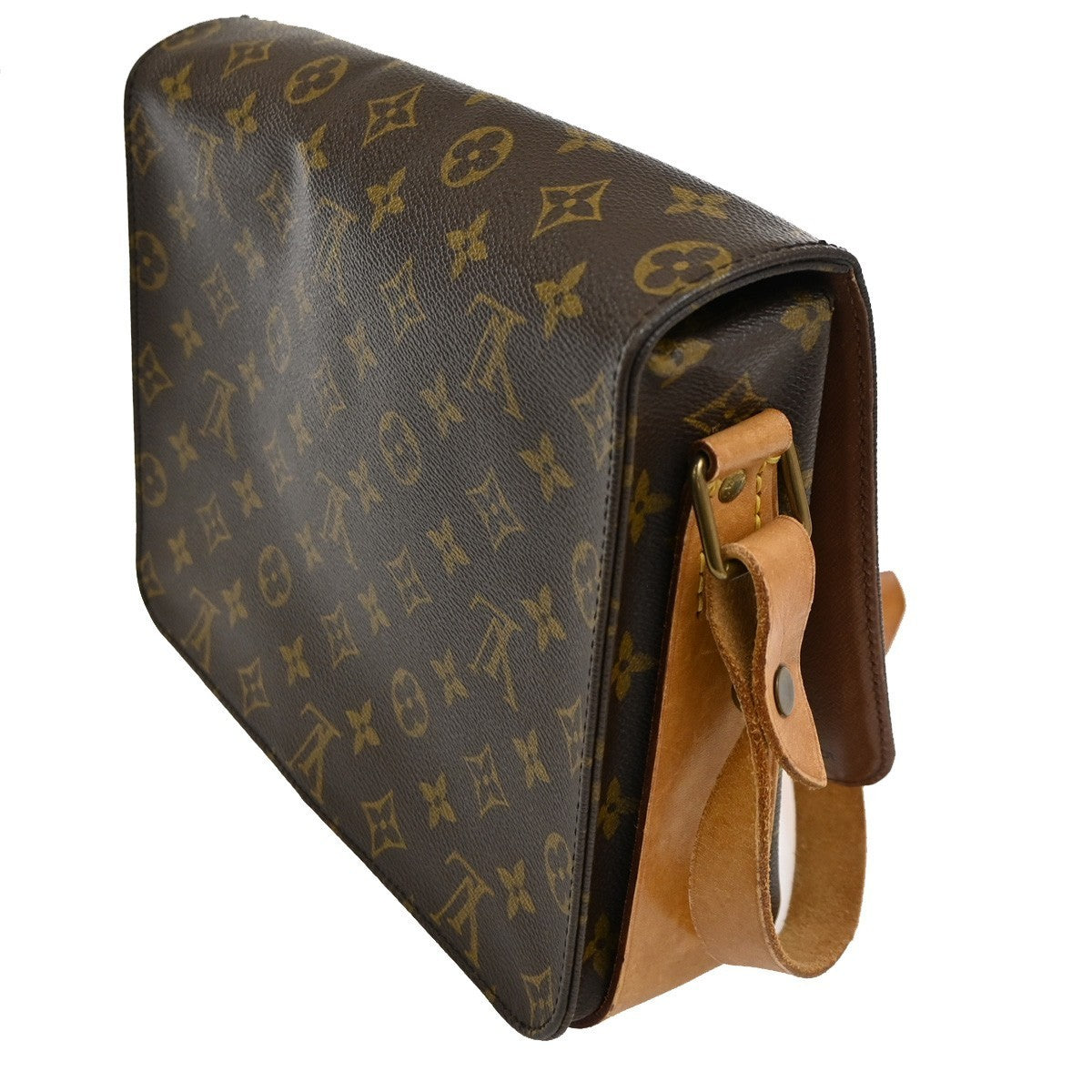 LOUIS VUITTON Cartouchiere GM Shoulder Bag Monogram Leather Brown M51252 83TA350