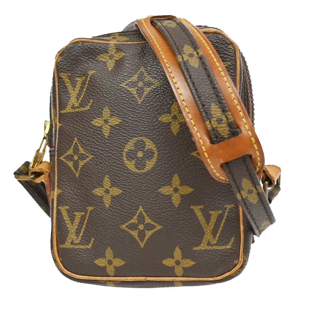 LOUIS VUITTON LV Mini Danube Shoulder Bag Monogram Leather Brown M45268 64AA091