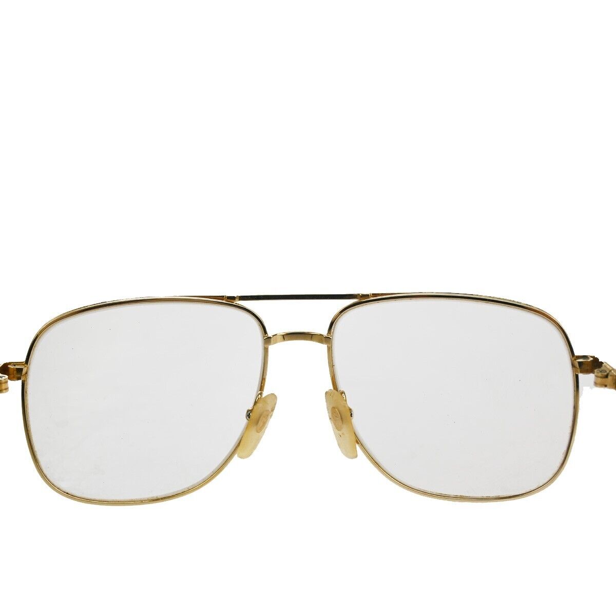 Burberrys Logo Reading Glasses Eye Wear Metal Gold Plated Plastic 08YA139