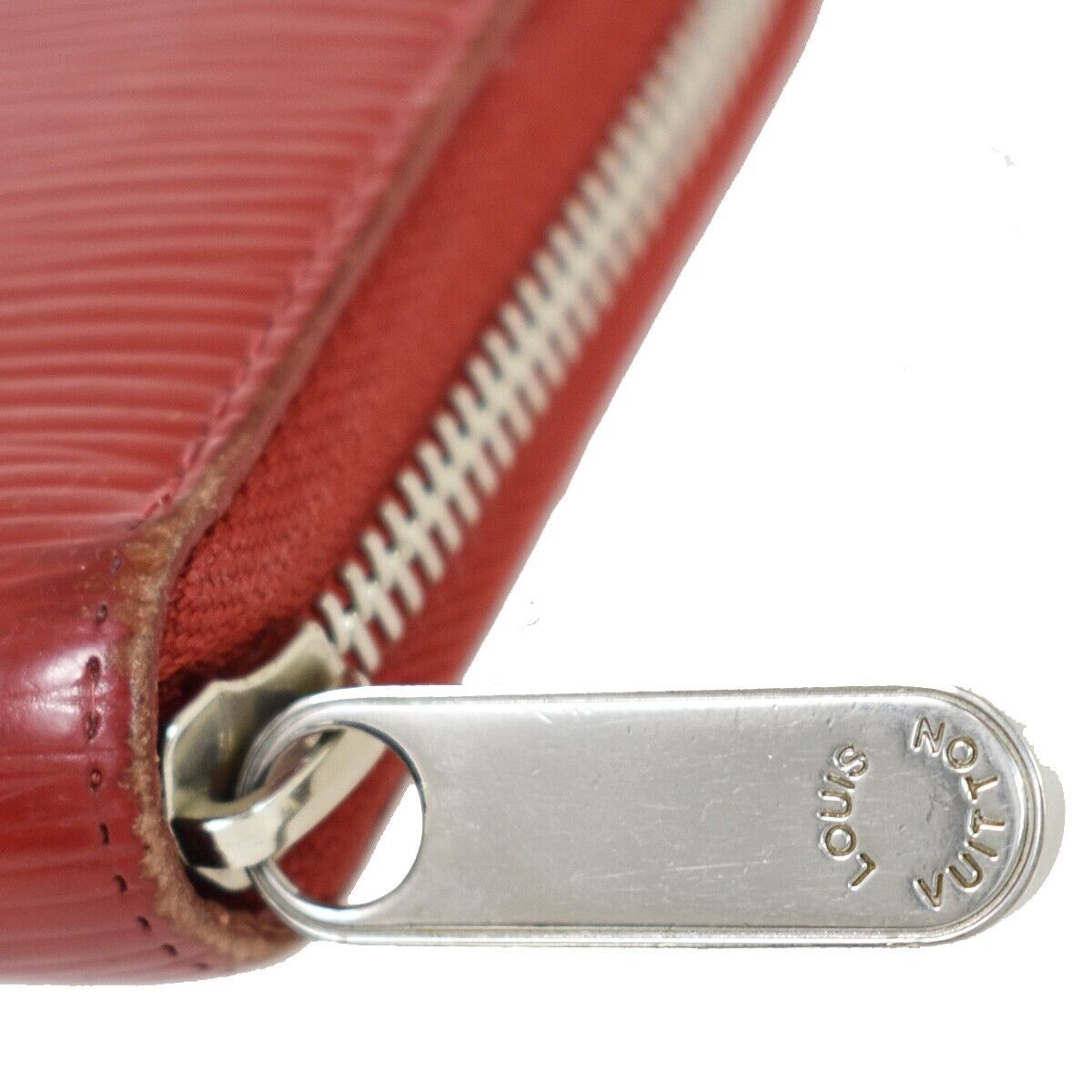 LOUIS VUITTON LV Zippy Wallte Long Purse Epi Leather Carmine M60304 66YA933