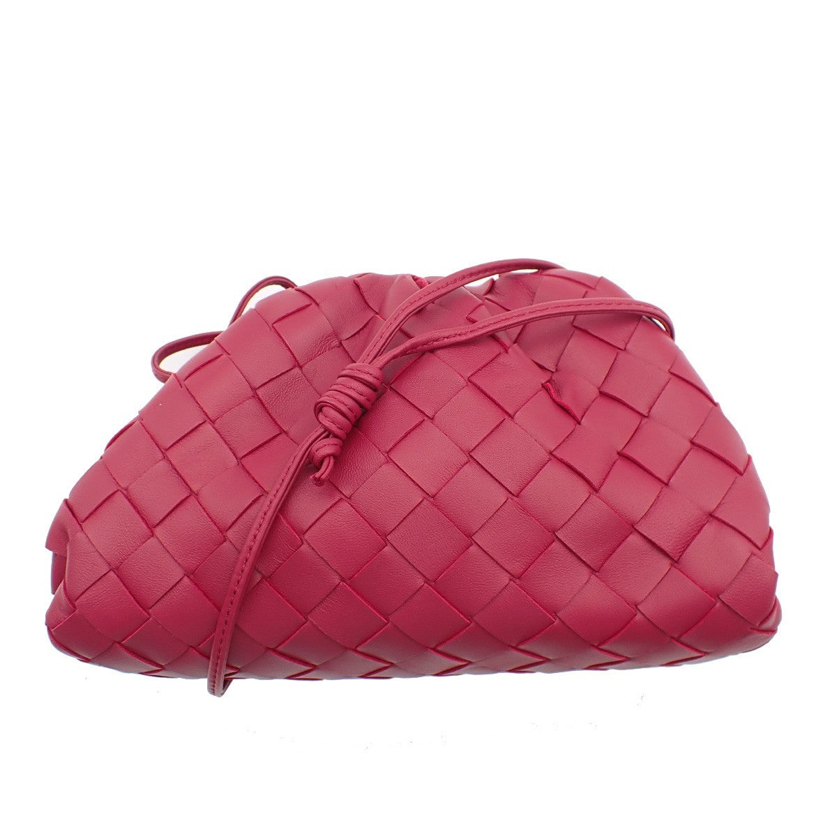BOTTEGA VENETA Logo Intrecciato Mini Shoulder Bag Leather Pink Italy 93RF473