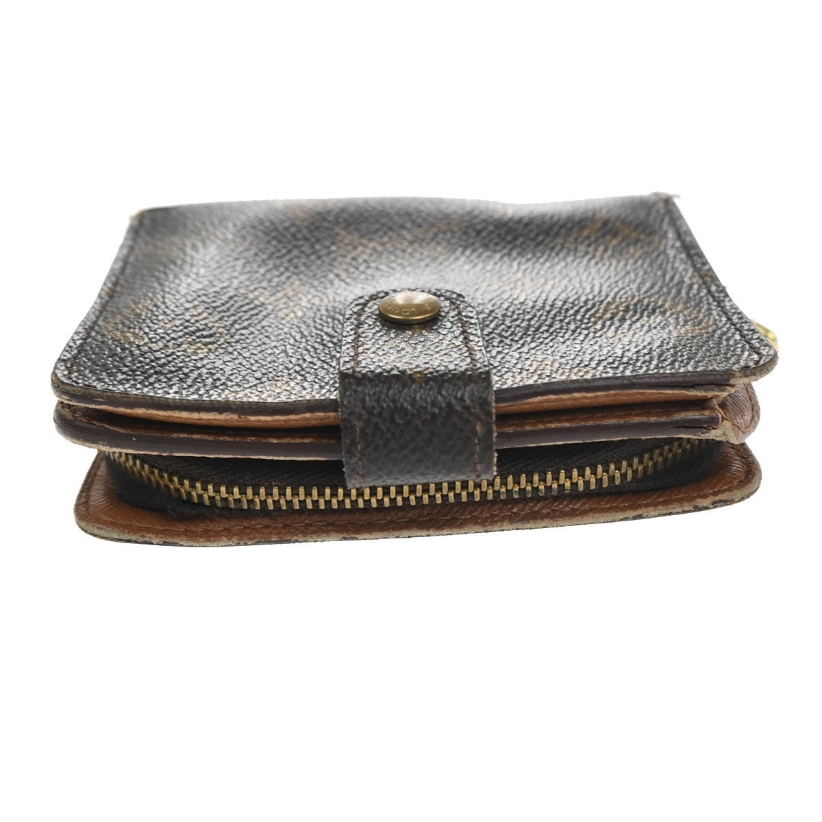 LOUIS VUITTON LV 2 Set Credit Compact Zip Wallet Monogram Leather BN 02KC753