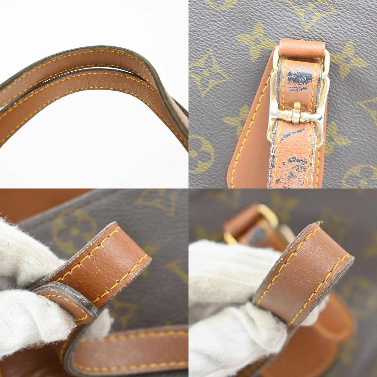 LOUIS VUITTON Bucket GM Hand Bag Monogram Leather Brown USA T42236 66SA071