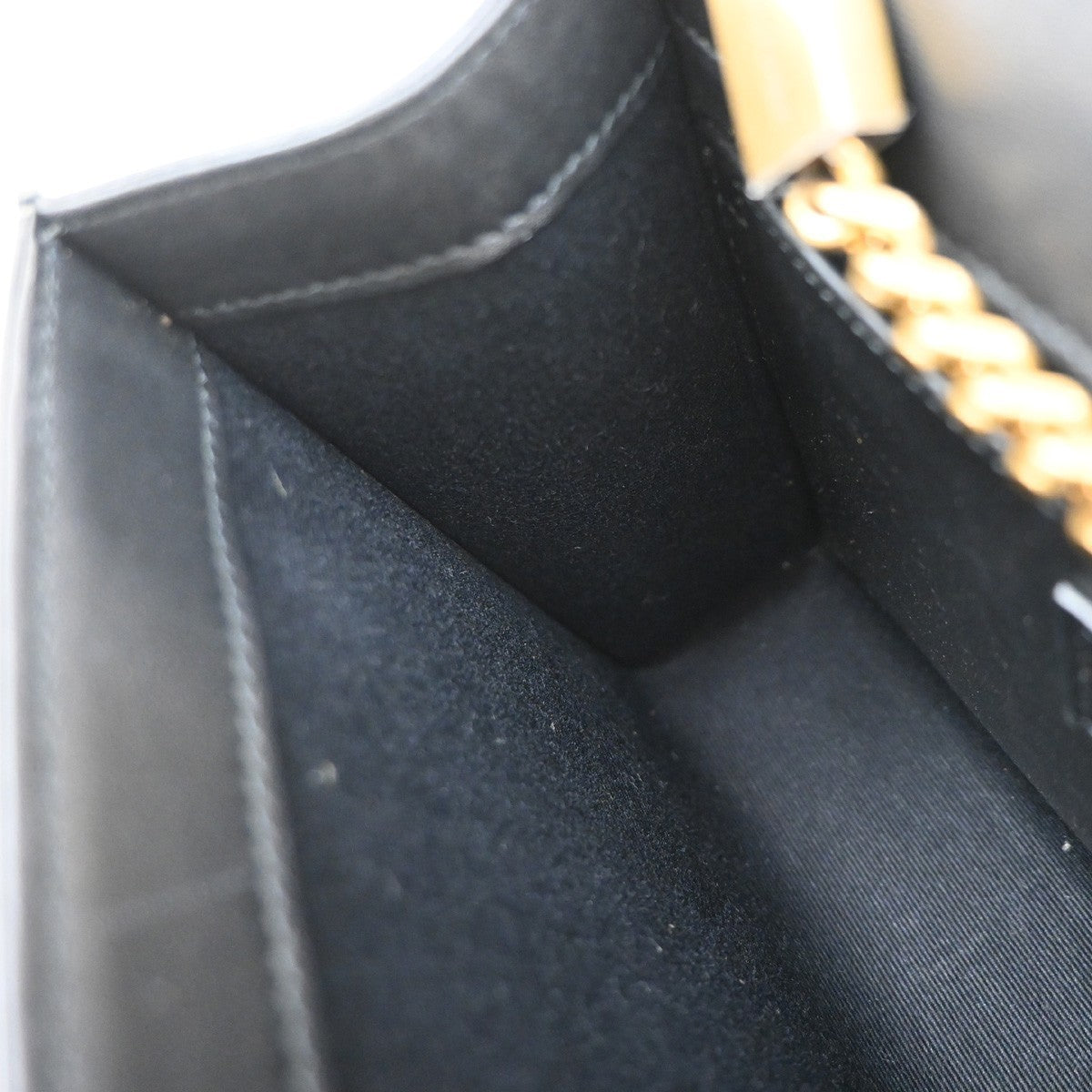 SAINT LAURENT YSL 2Way Dot Chain Shoulder Clutch Bag Yellow Black GHW 45RF959