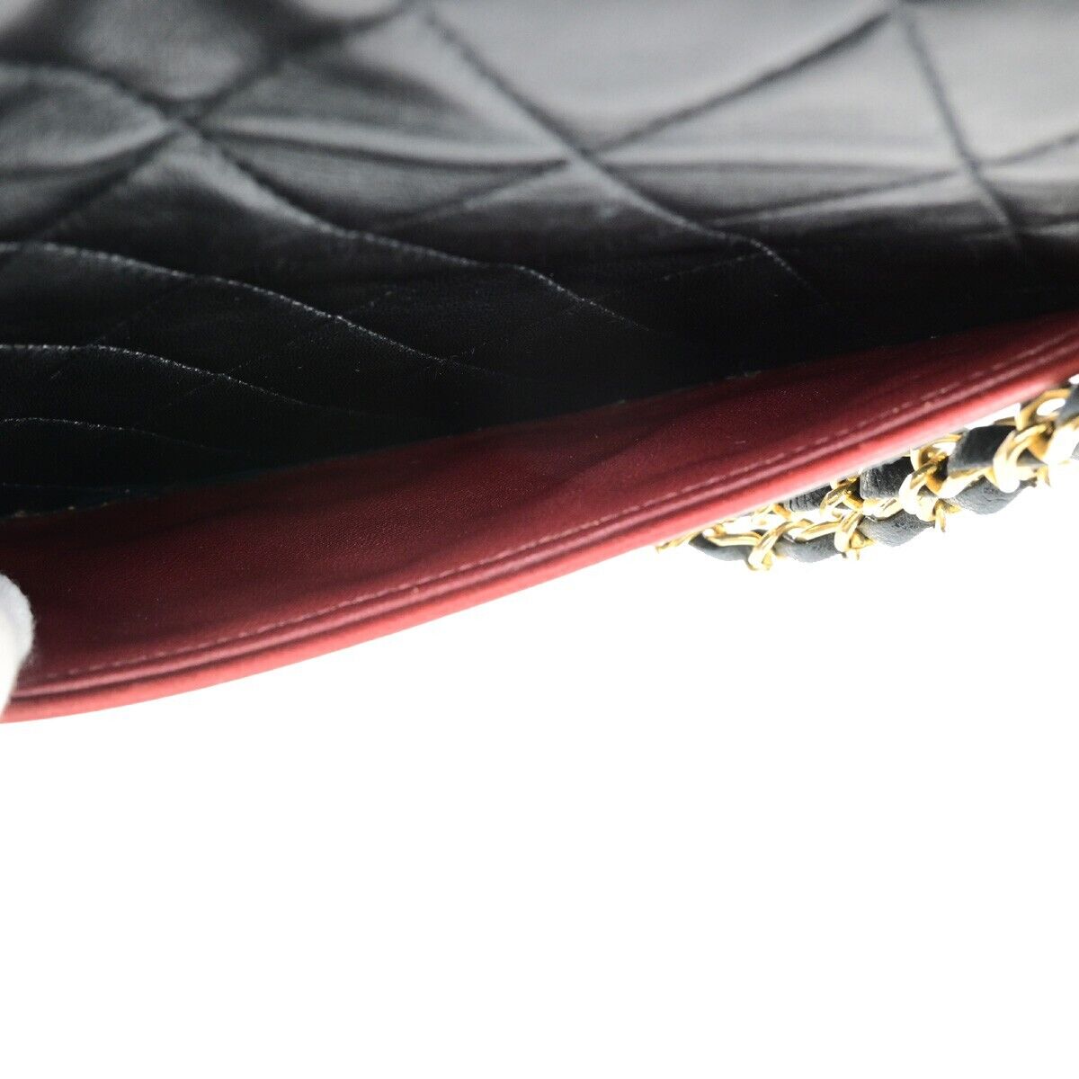 CHANEL CC Matelasse Chain Shoulder Bag Leather Black France Vintage 320RJ932