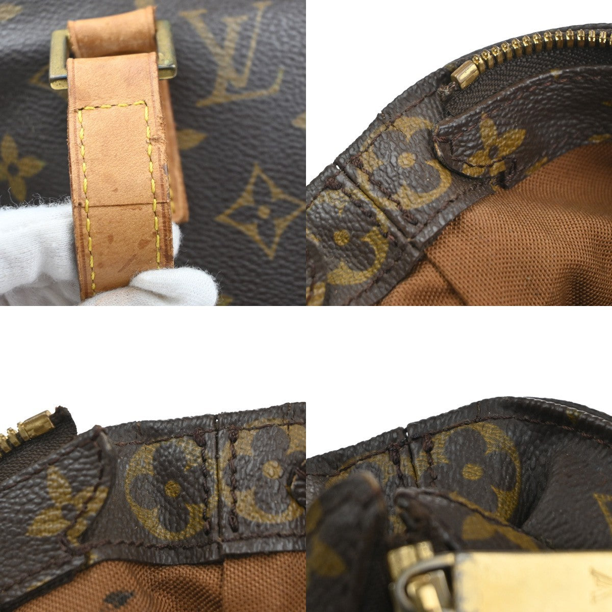 LOUIS VUITTON Cabas Piano Shoulder Bag Monogram Leather Brown M51148 87MA529