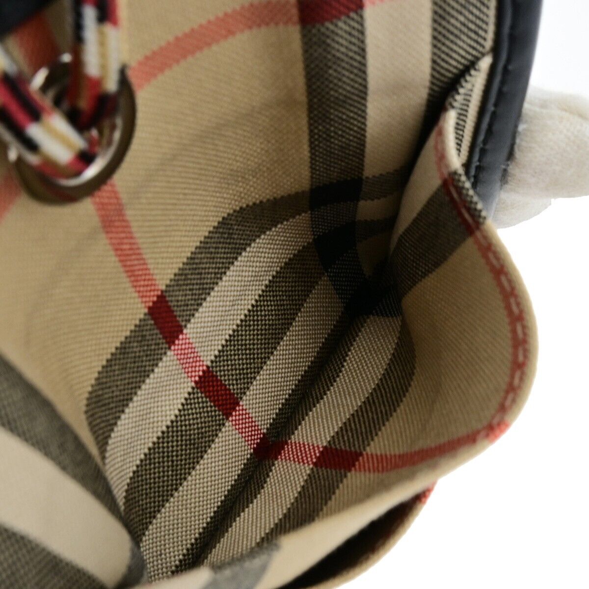 BURBERRY Logo Check Card Case Holder Canvas Leather Brown Black Italy 67EB823