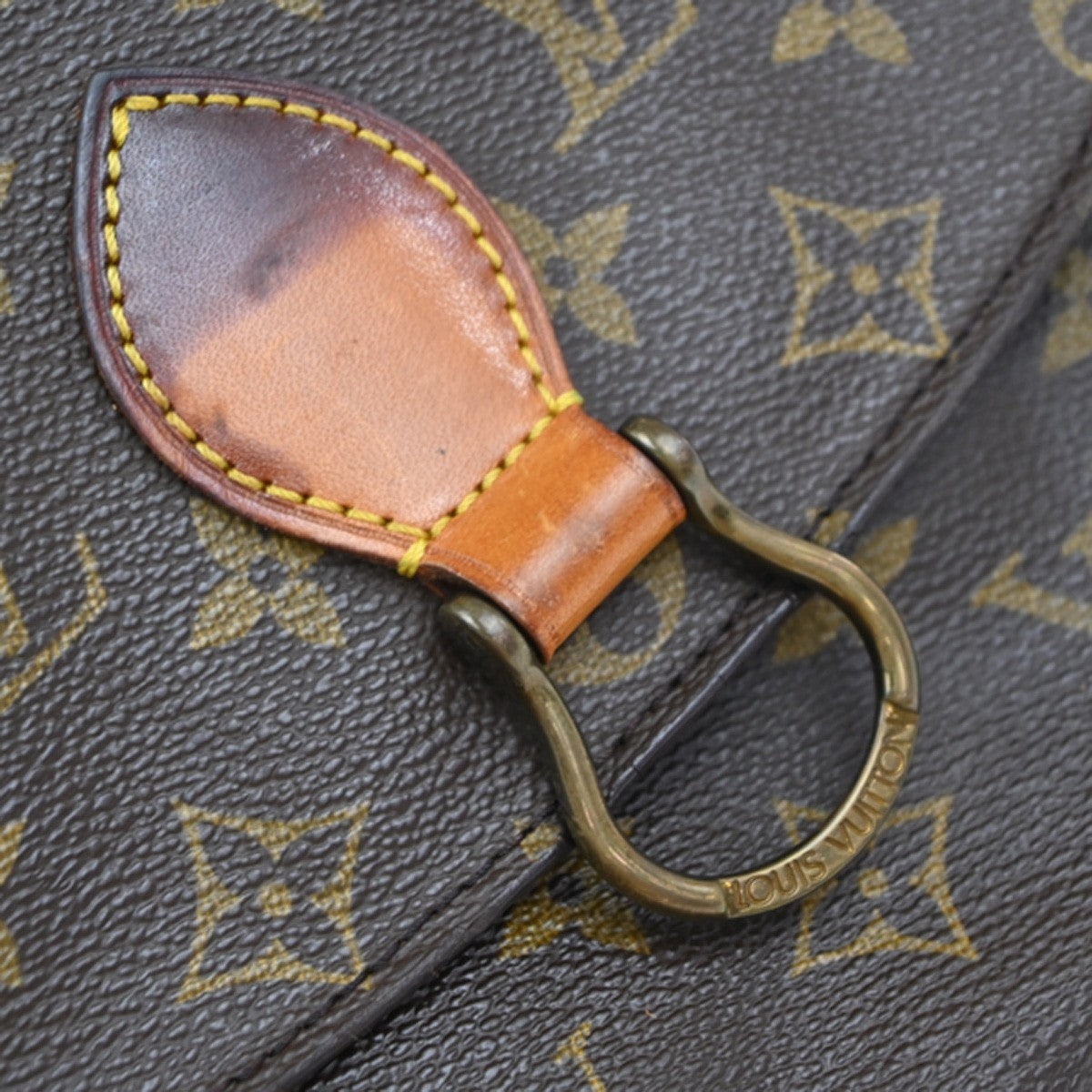 LOUIS VUITTON Saint Cloud MM Shoulder Bag Monogram Leather Brown M51243 33KP424