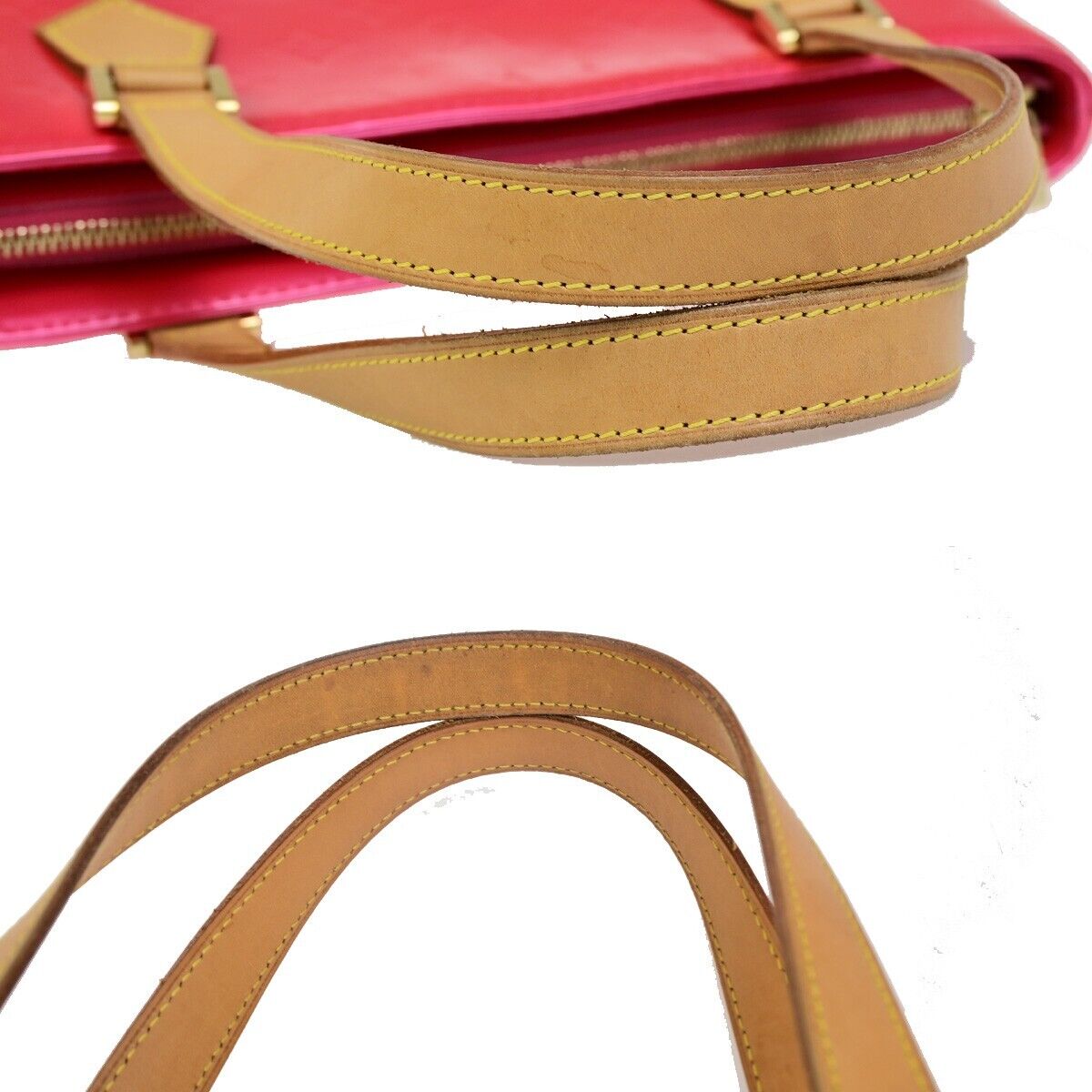 LOUIS VUITTON Houston Shoulder Bag Monogram Vernis Fuchsia Pink M91219 11FB190