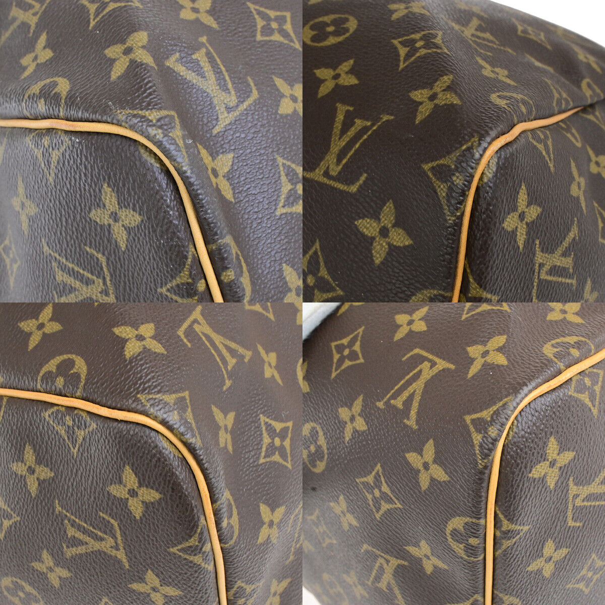 LOUIS VUITTON Keepall 55 Travel Hand Bag Monogram Leather Brown M41424 20RK831