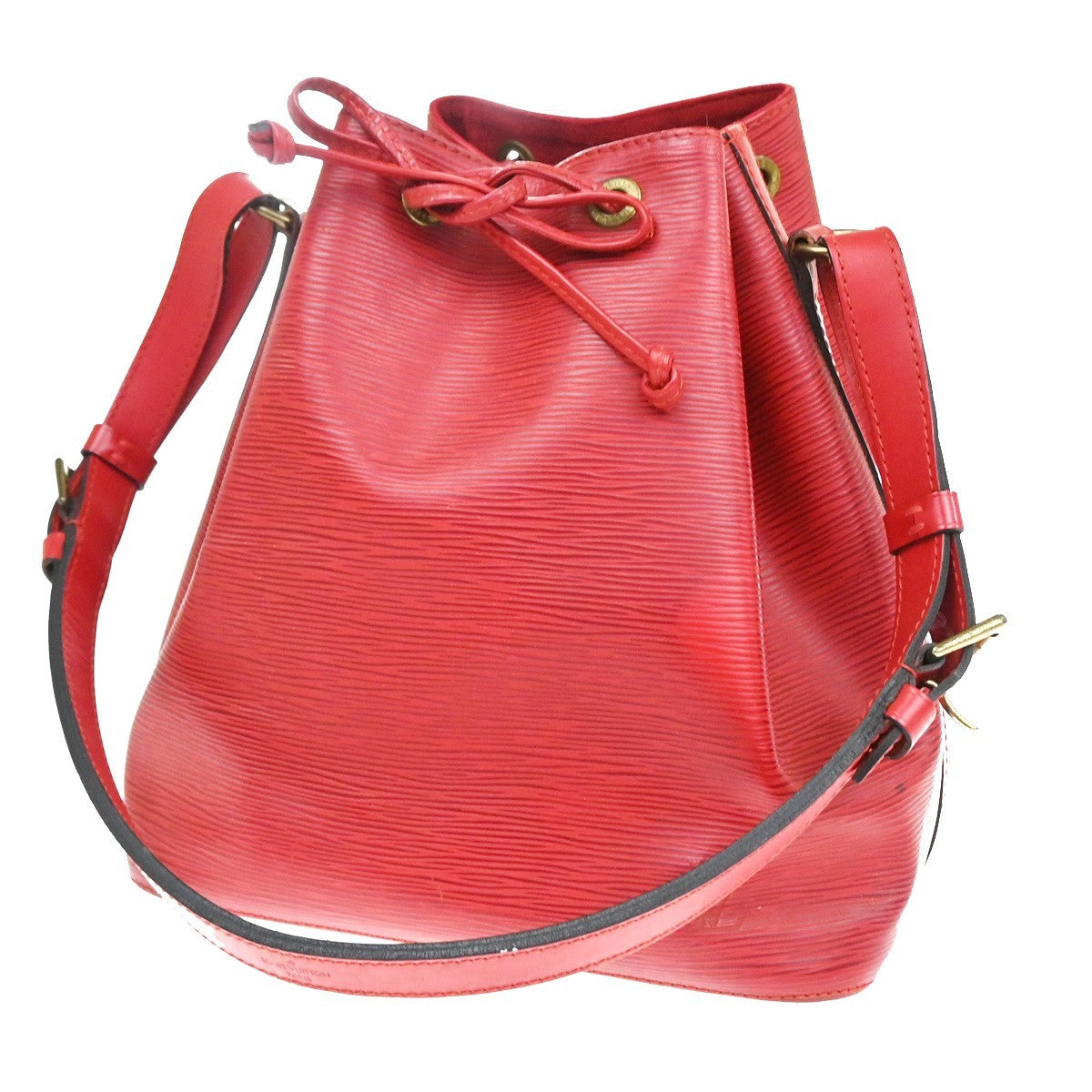 LOUIS VUITTON Petit Noe Drawstring Shoulder Bag Epi Leather Red M44107 82CA882