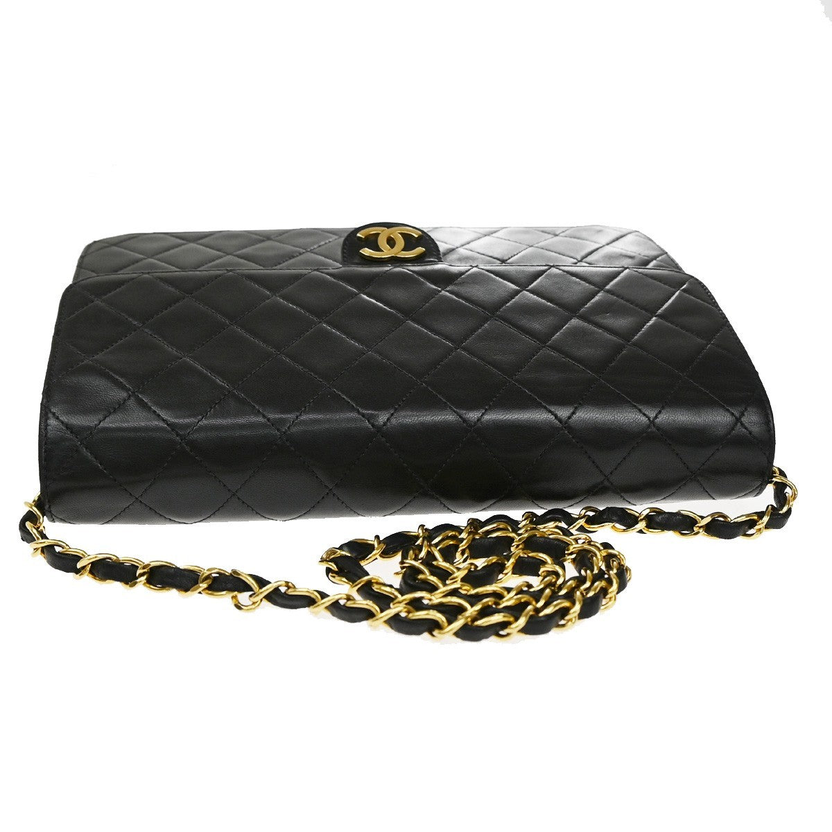 CHANEL CC Logo Matelasse 25 Chain Shoulder Bag Leather BK GHW Vintage 620RL451