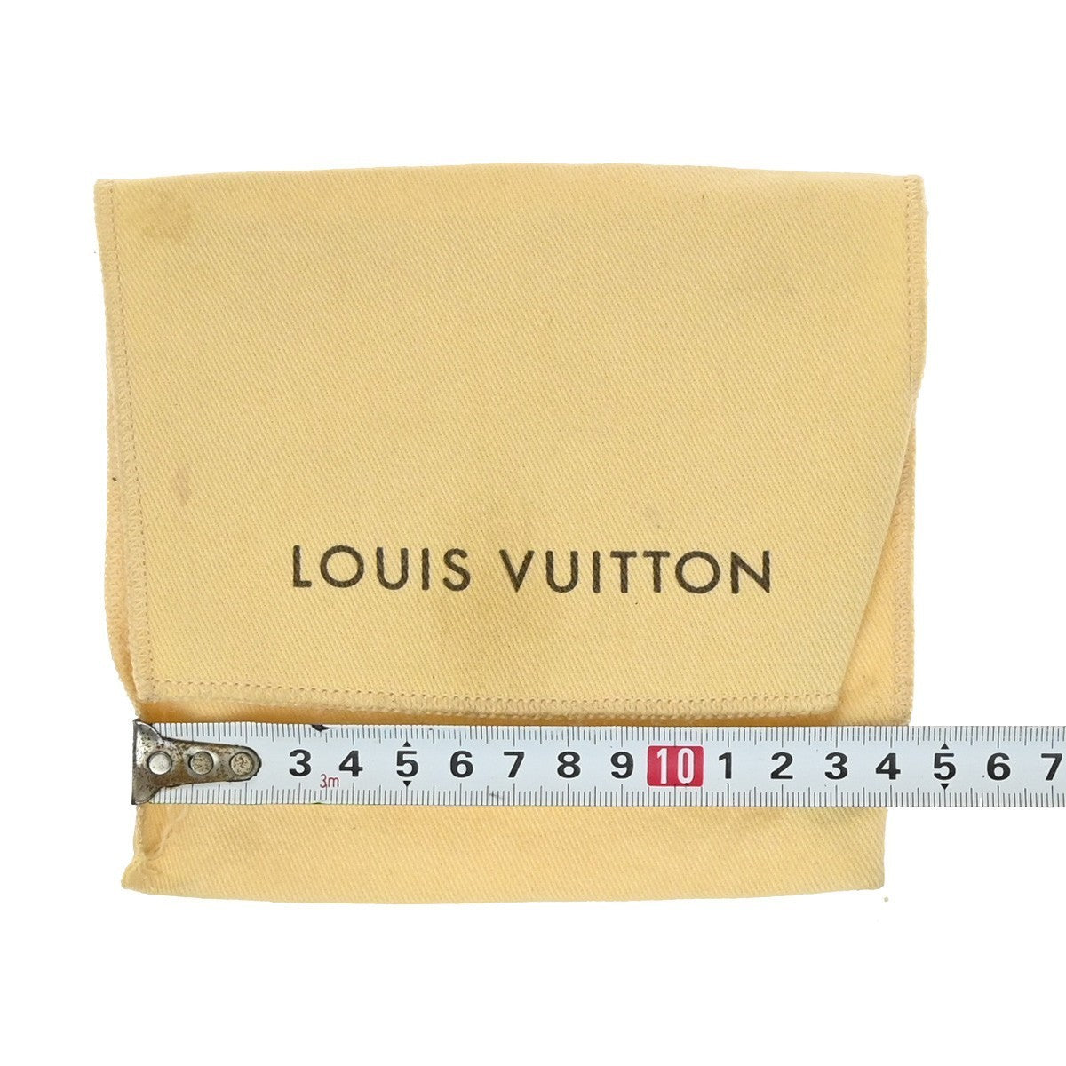 LOUIS VUITTON Logo 10 Set Dust Bag Drawstring Canvas Cotton Beige Brown 09KP140