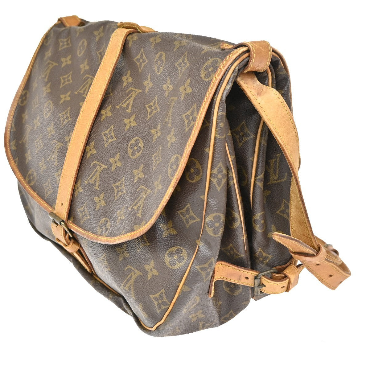 LOUIS VUITTON Saumur 35 Shoulder Bag Monogram Leather BN France M42254 39CA613