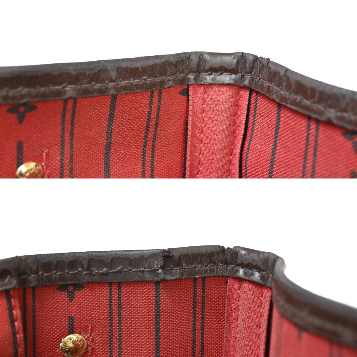 LOUIS VUITTON Neverfull PM Shoulder Tote Bag Damier Leather Brown N51109 18YE343