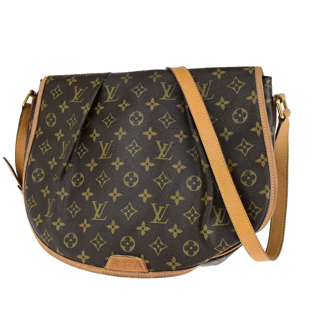 LOUIS VUITTON Menilmontant MM Shoulder Bag Monogram Leather BN M40473 85YG610