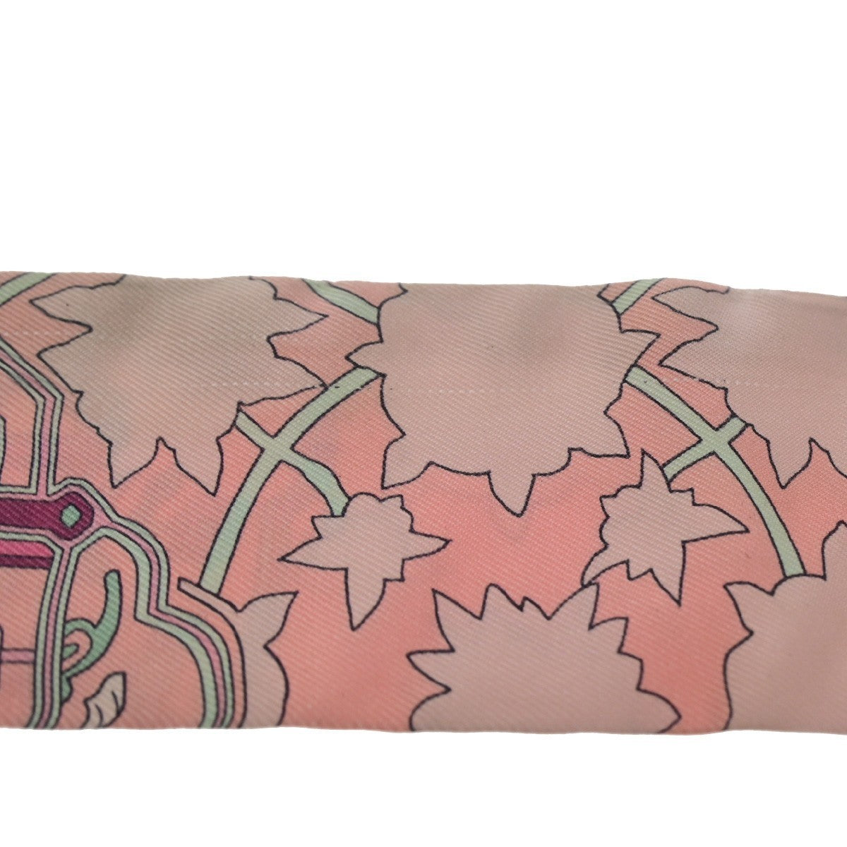 HERMES Twilly Scarf " Tapis Persans " 100% Silk Pink France 63RQ093