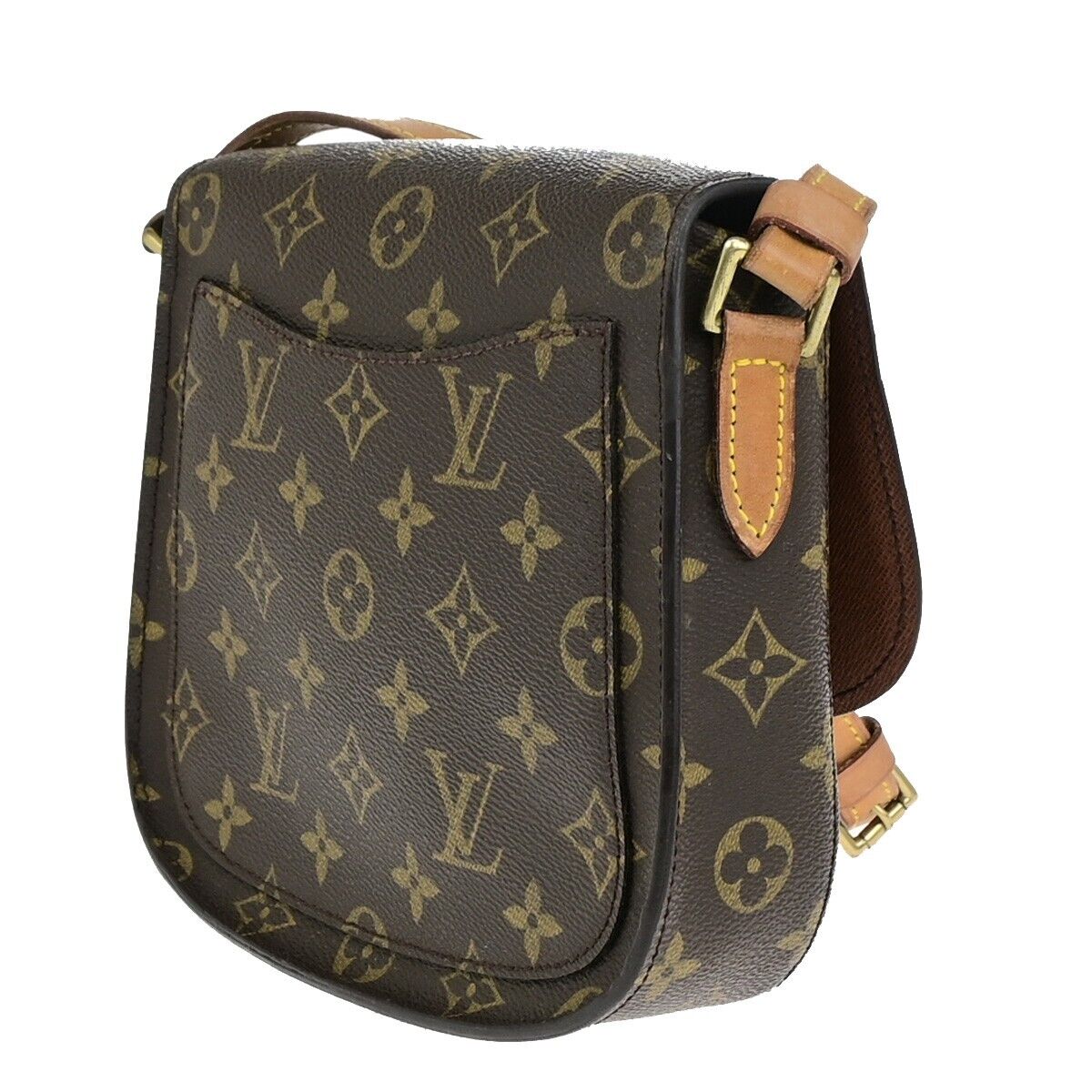 LOUIS VUITTON Saint Cloud MM Shoulder Bag Monogram Leather Brown M51243 35EC901