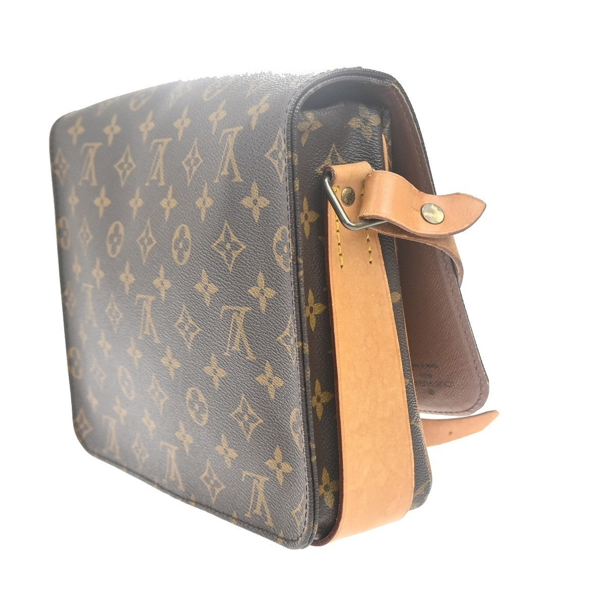 LOUIS VUITTON Cartouchiere GM Shoulder Bag Monogram Leather Brown M51252 72EF802